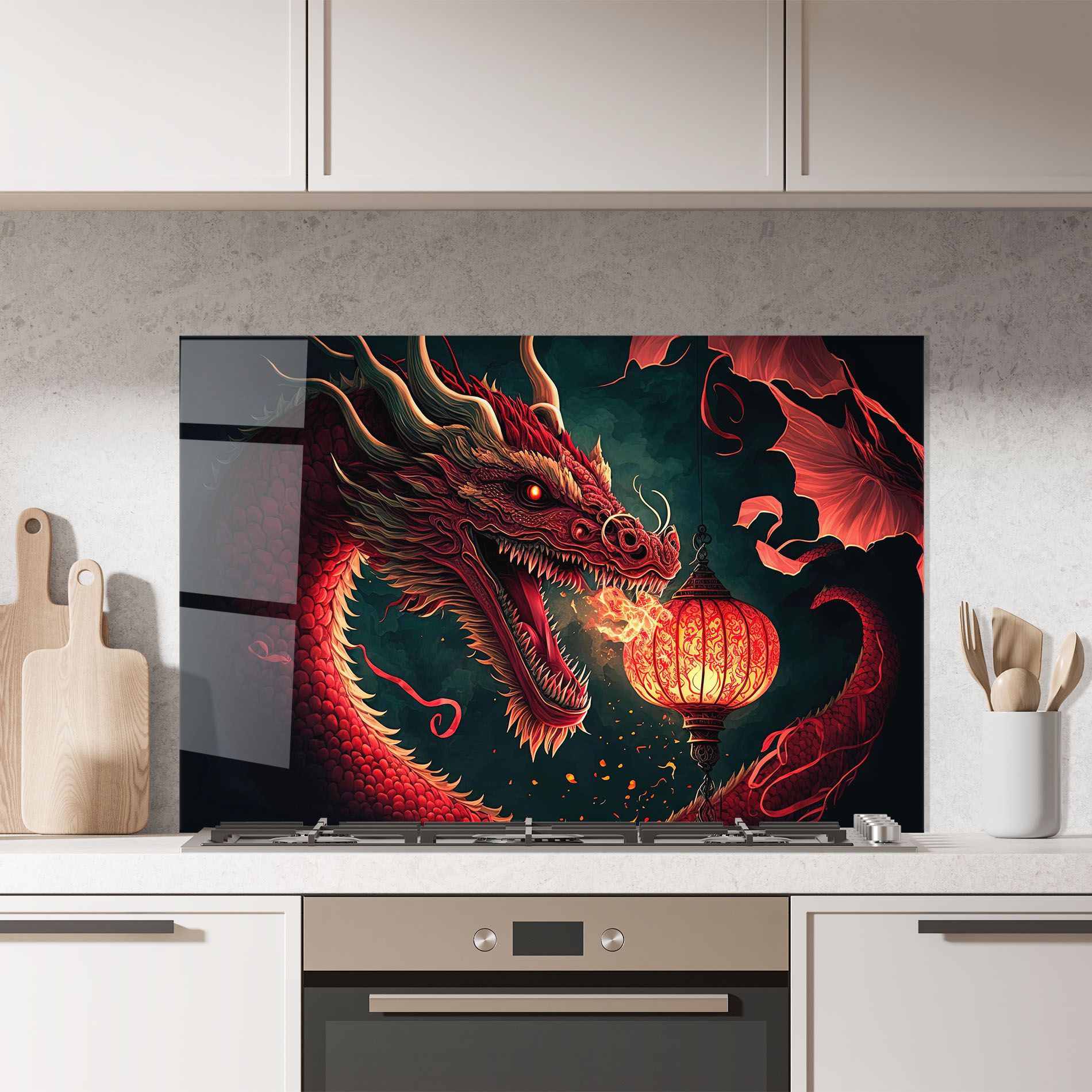 Red Fire Dragon mockup 7