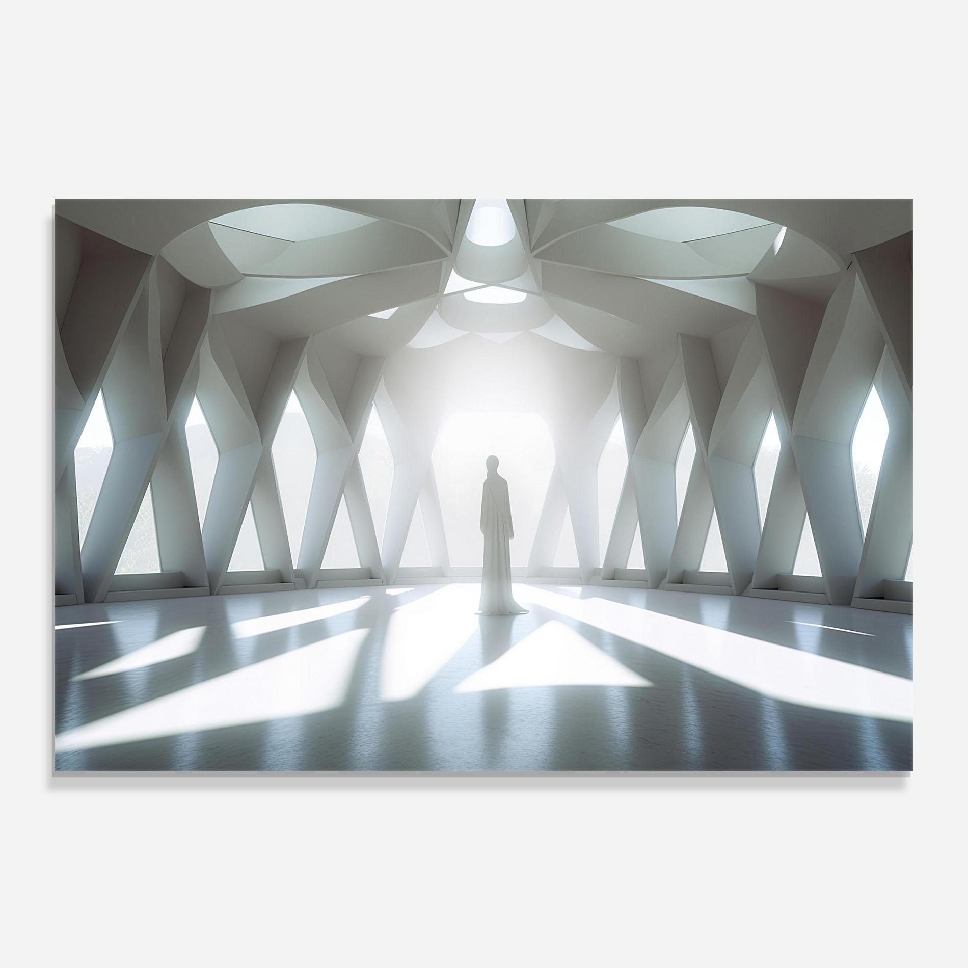 Küchenrückwand Glas Bright Room Statue mockup 0