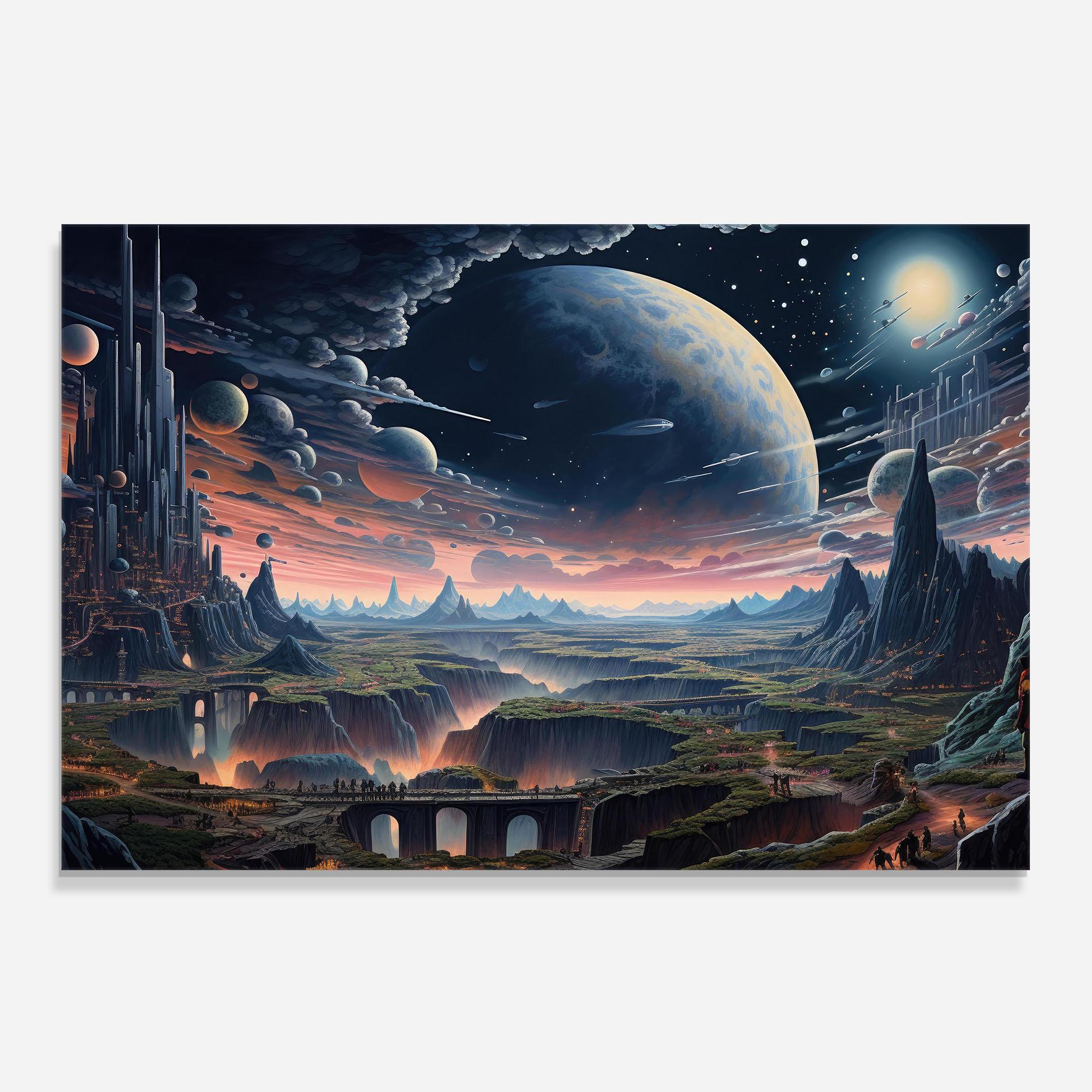 Küchenrückwand Glas Celestial Chronicler mockup 0