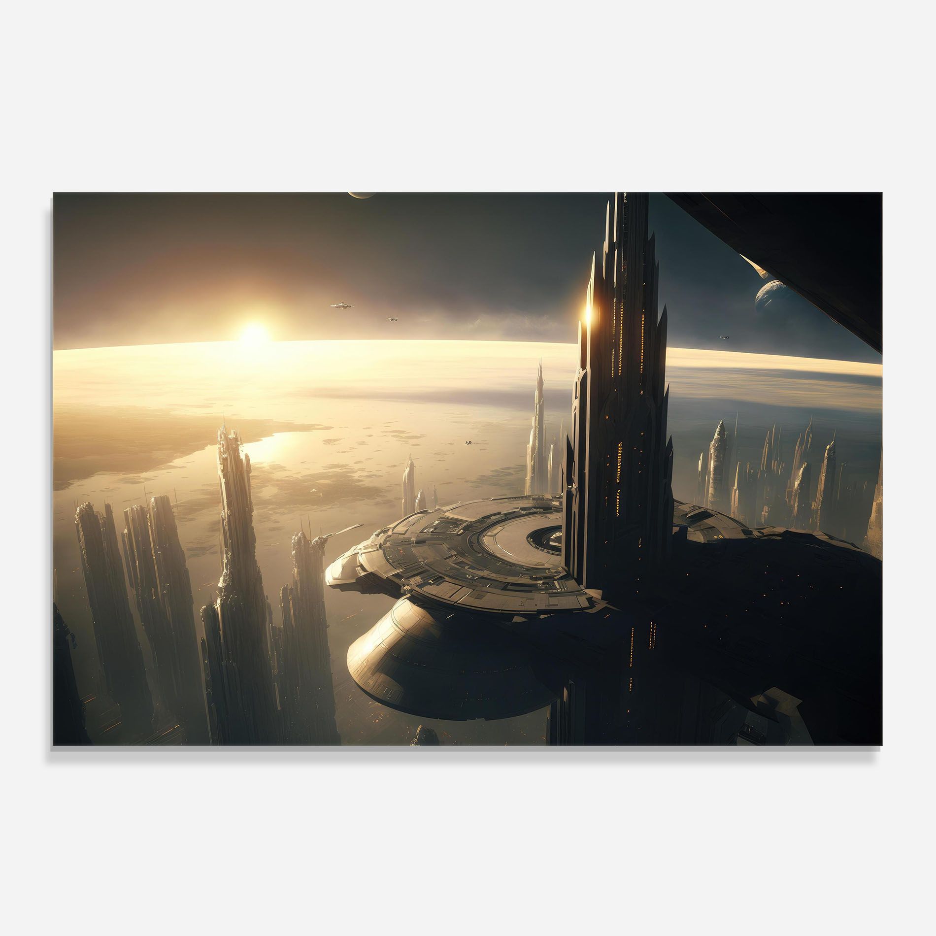 Fantasy Futuristic Cityscape mockup 0