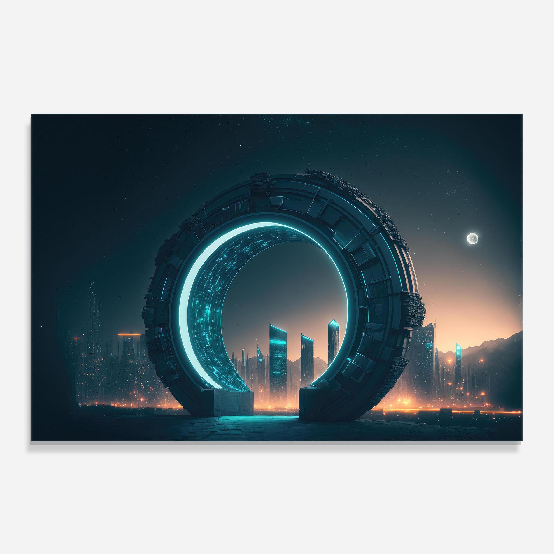 Küchenrückwand Glas Future Portal mockup 0