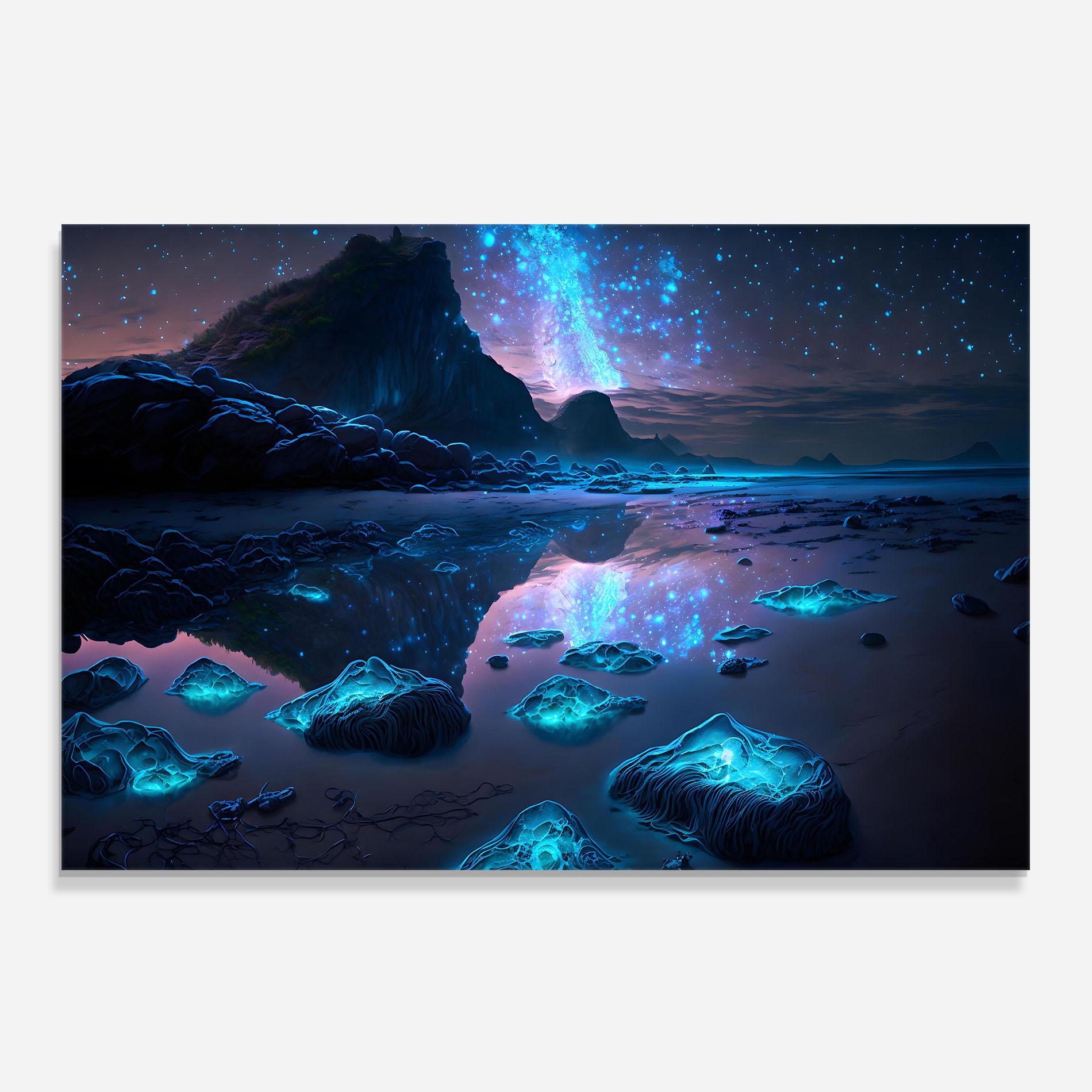 Küchenrückwand Glas Glowing Fantasy World mockup 0