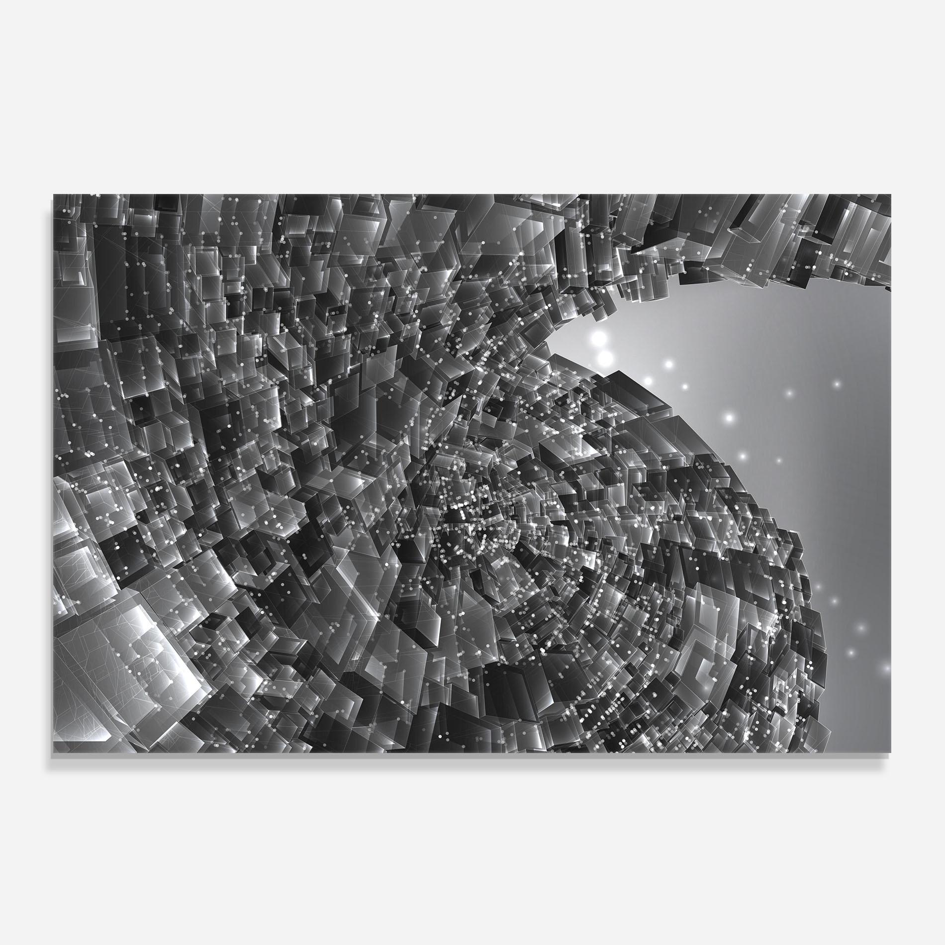 Küchenrückwand Glas Grey Shape View mockup 0