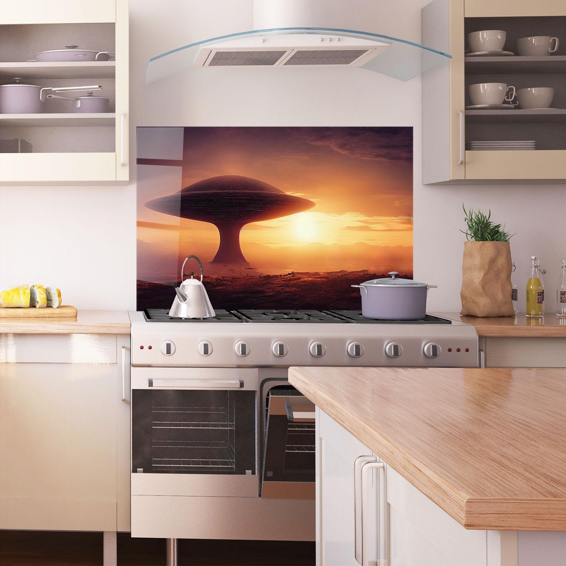 Küchenrückwand Glas Fantasy Science Fiction mockup 1