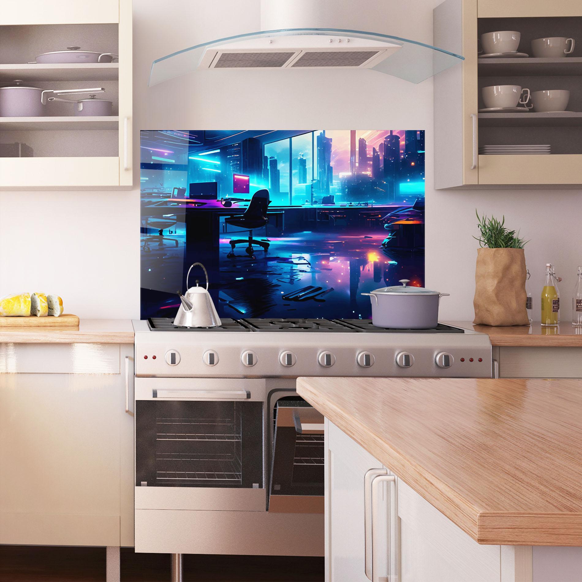 Küchenrückwand Glas Furure Day mockup 1