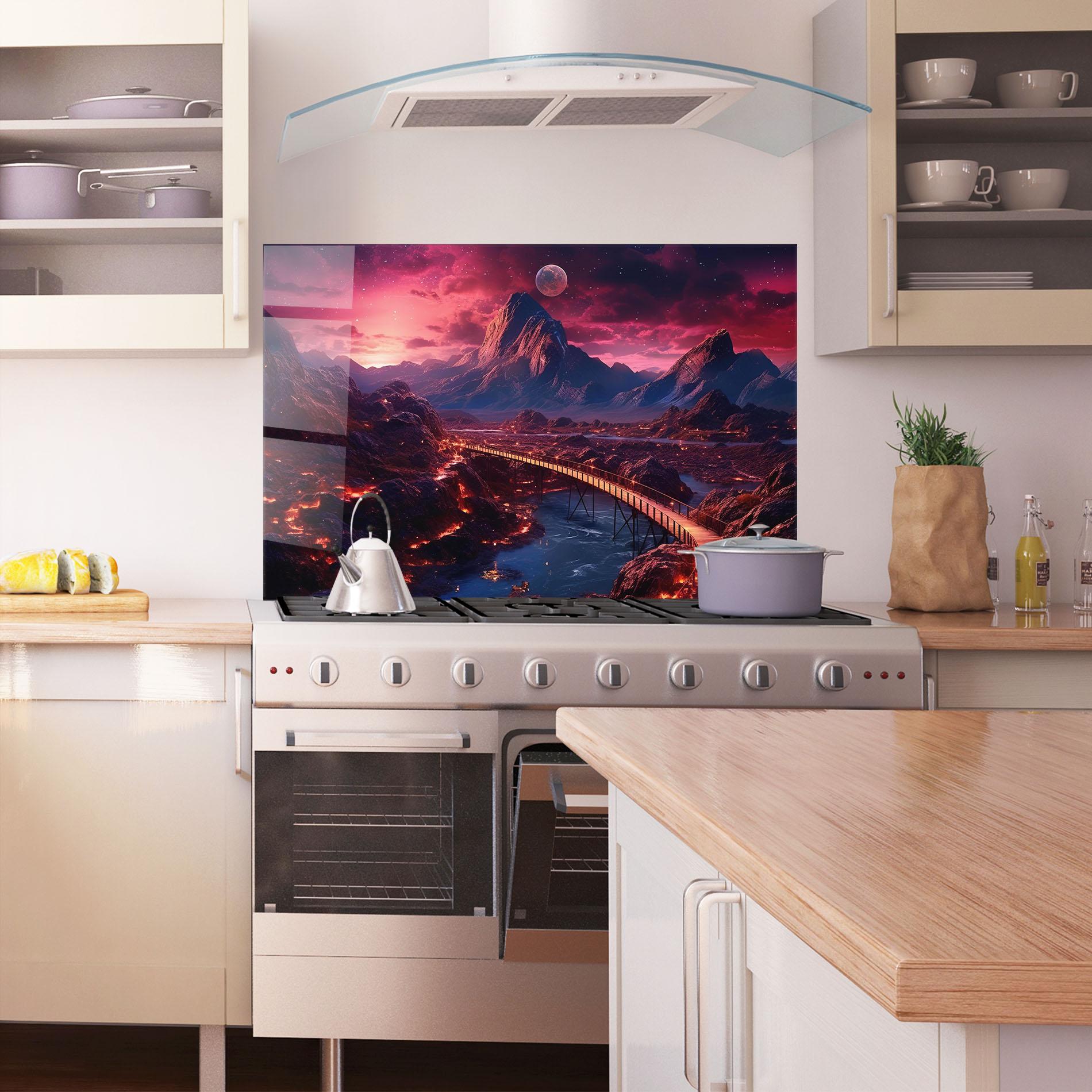 Küchenrückwand Glas Interstellar Journey mockup 1