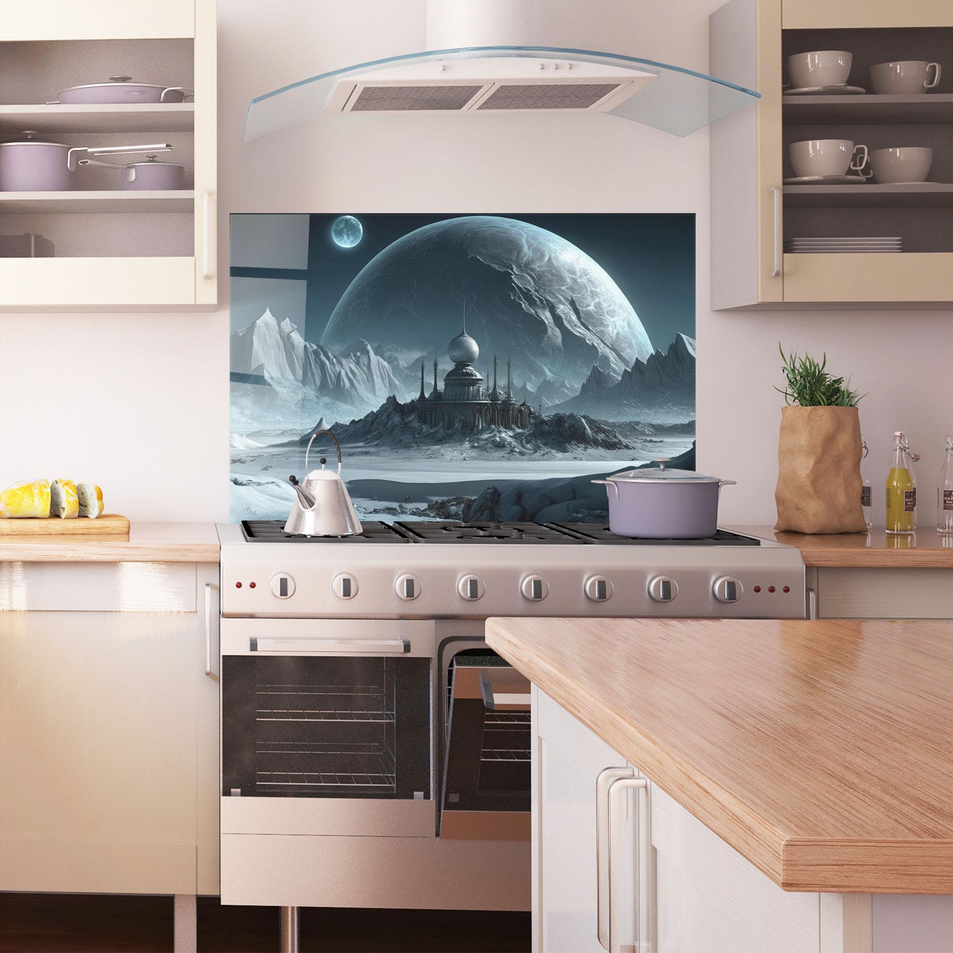 Küchenrückwand Glas Muslim Design mockup 1