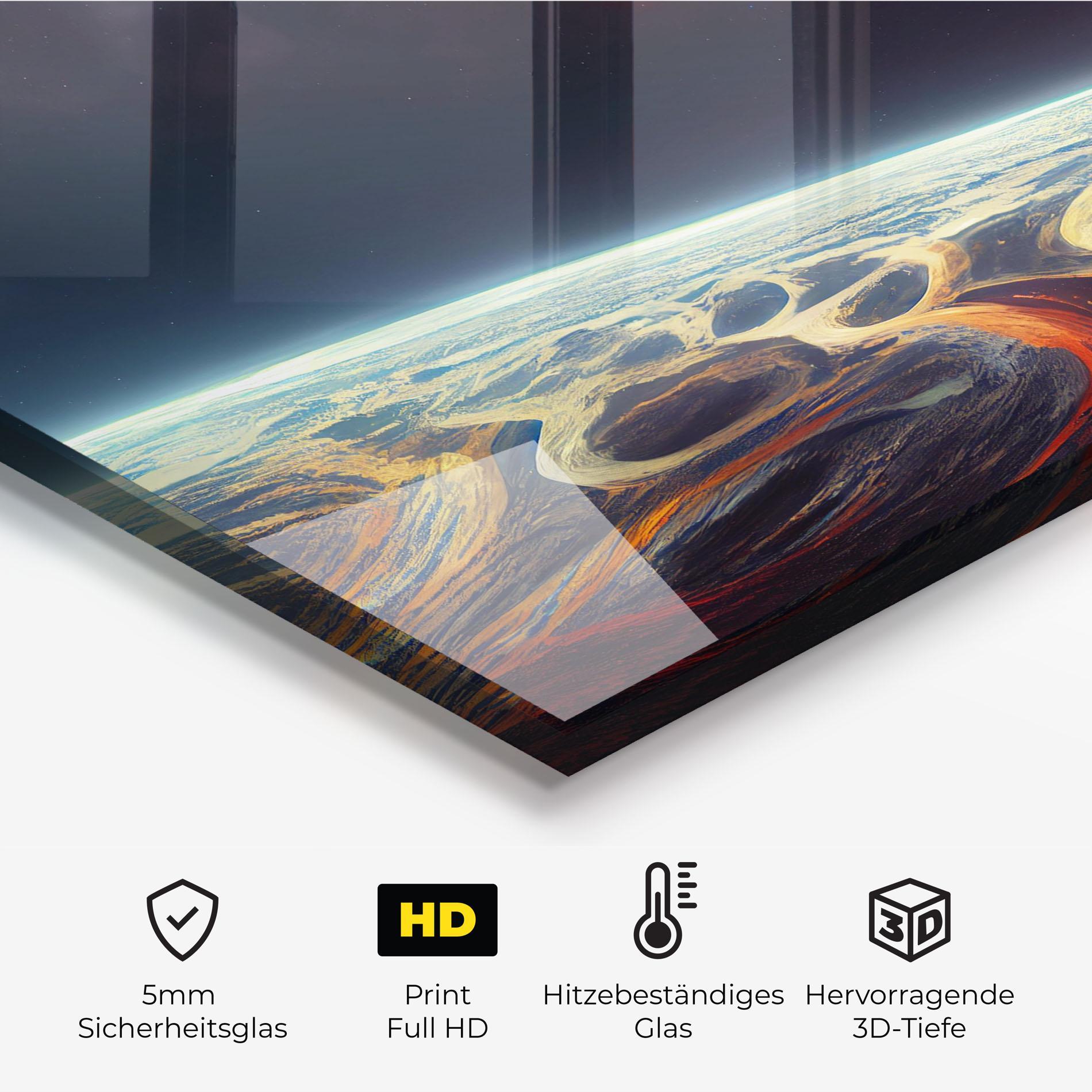 Küchenrückwand Glas Cosmic Craze mockup 2