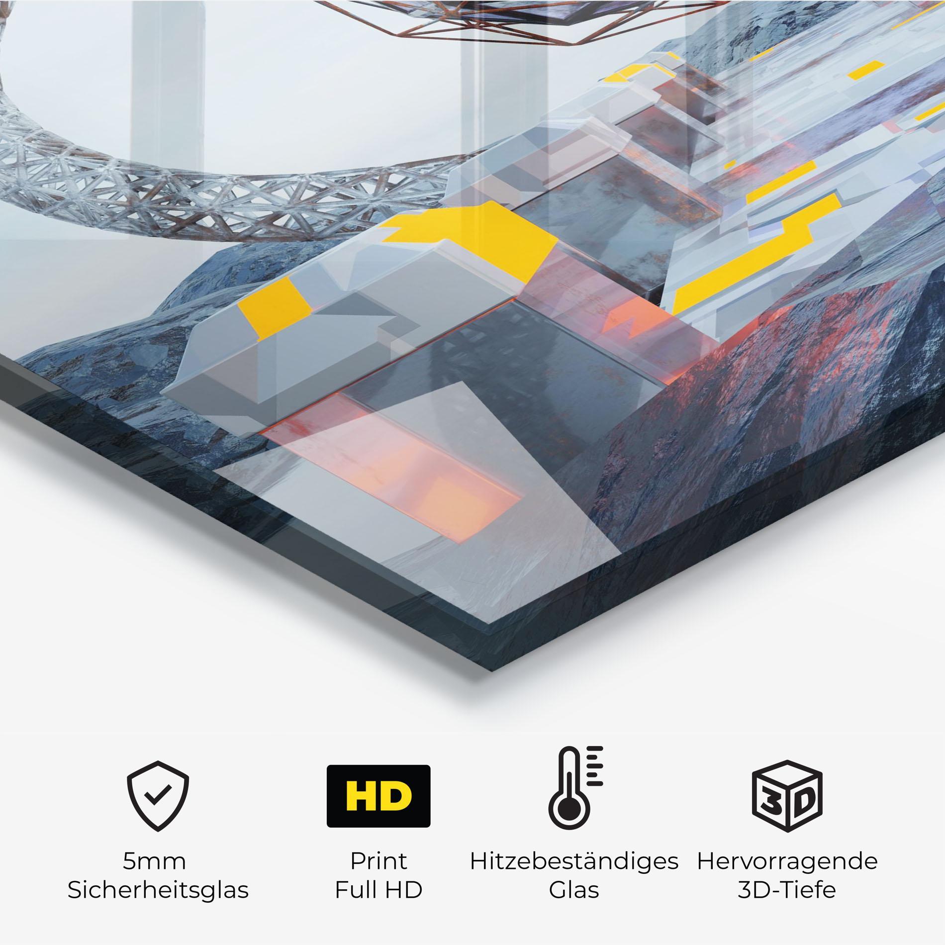 Küchenrückwand Glas Galactic Globe mockup 2