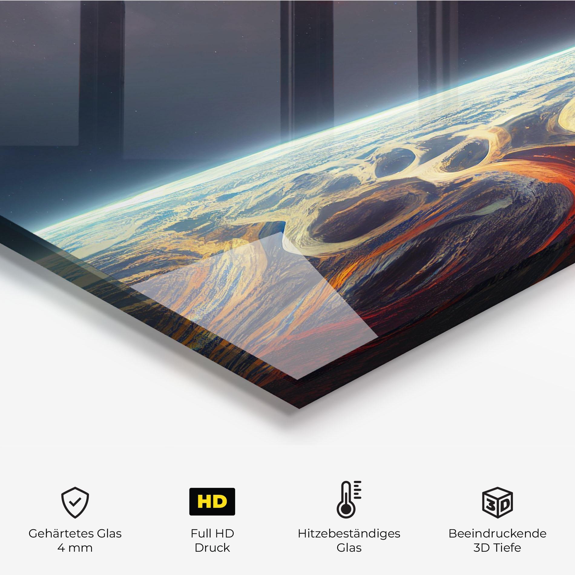 Küchenrückwand Glas Cosmic Craze mockup 2