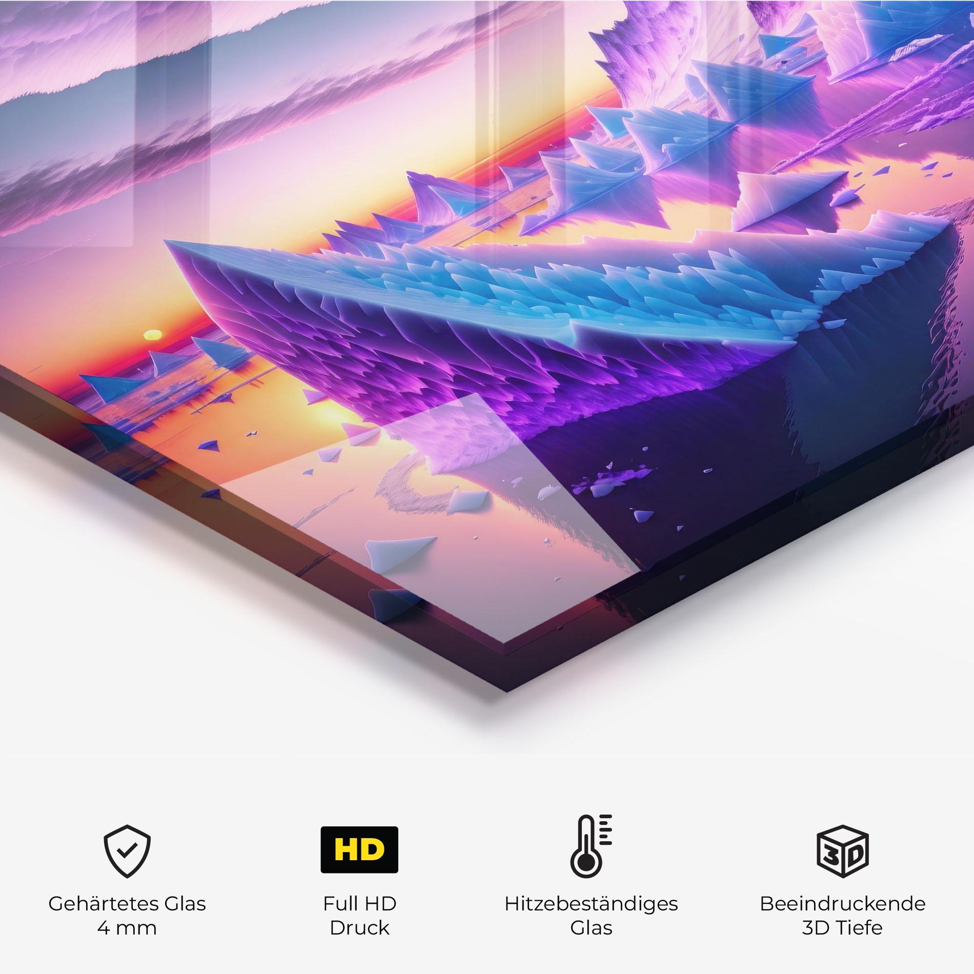 Küchenrückwand Glas Floating Iceberg mockup 2