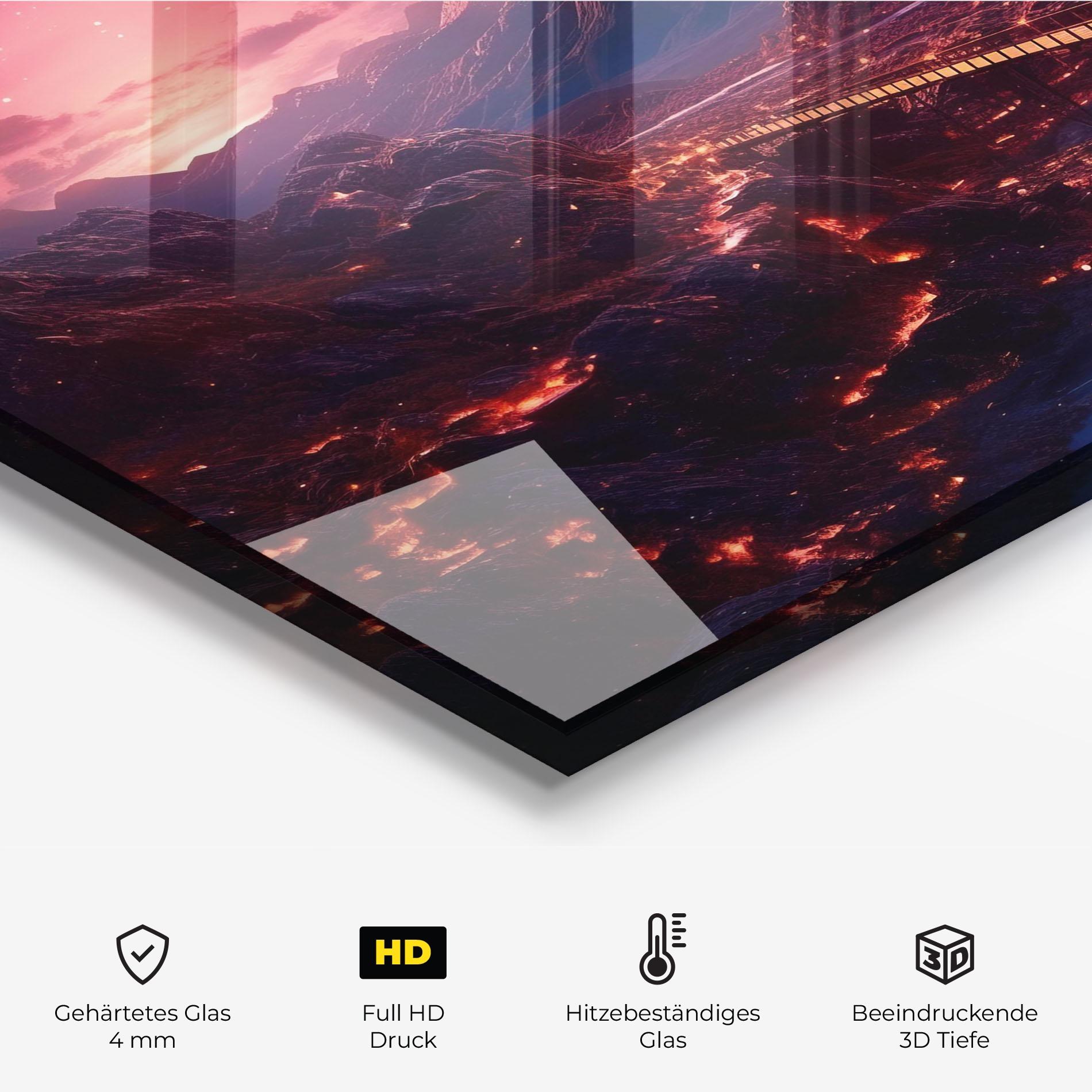 Küchenrückwand Glas Interstellar Journey mockup 2