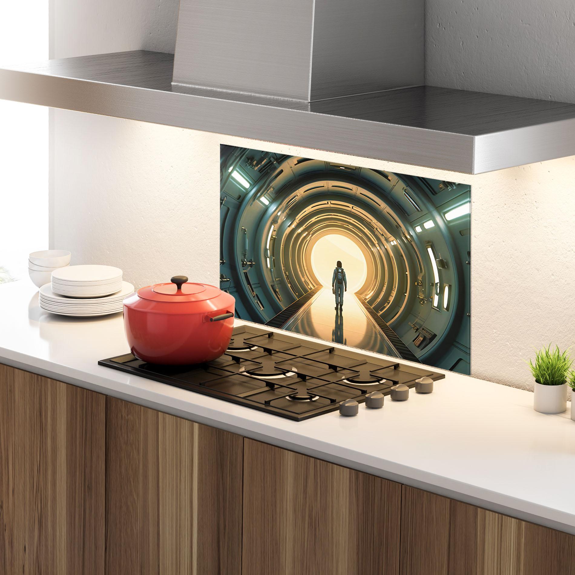 Küchenrückwand Glas Infinity Intrigue mockup 4