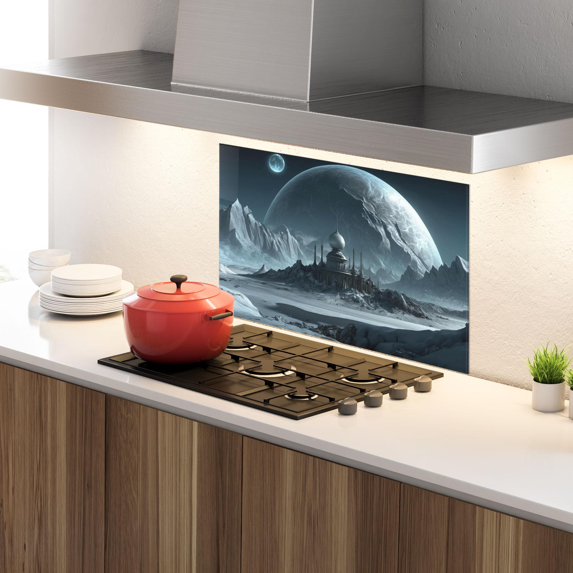 Küchenrückwand Glas Muslim Design mockup 4