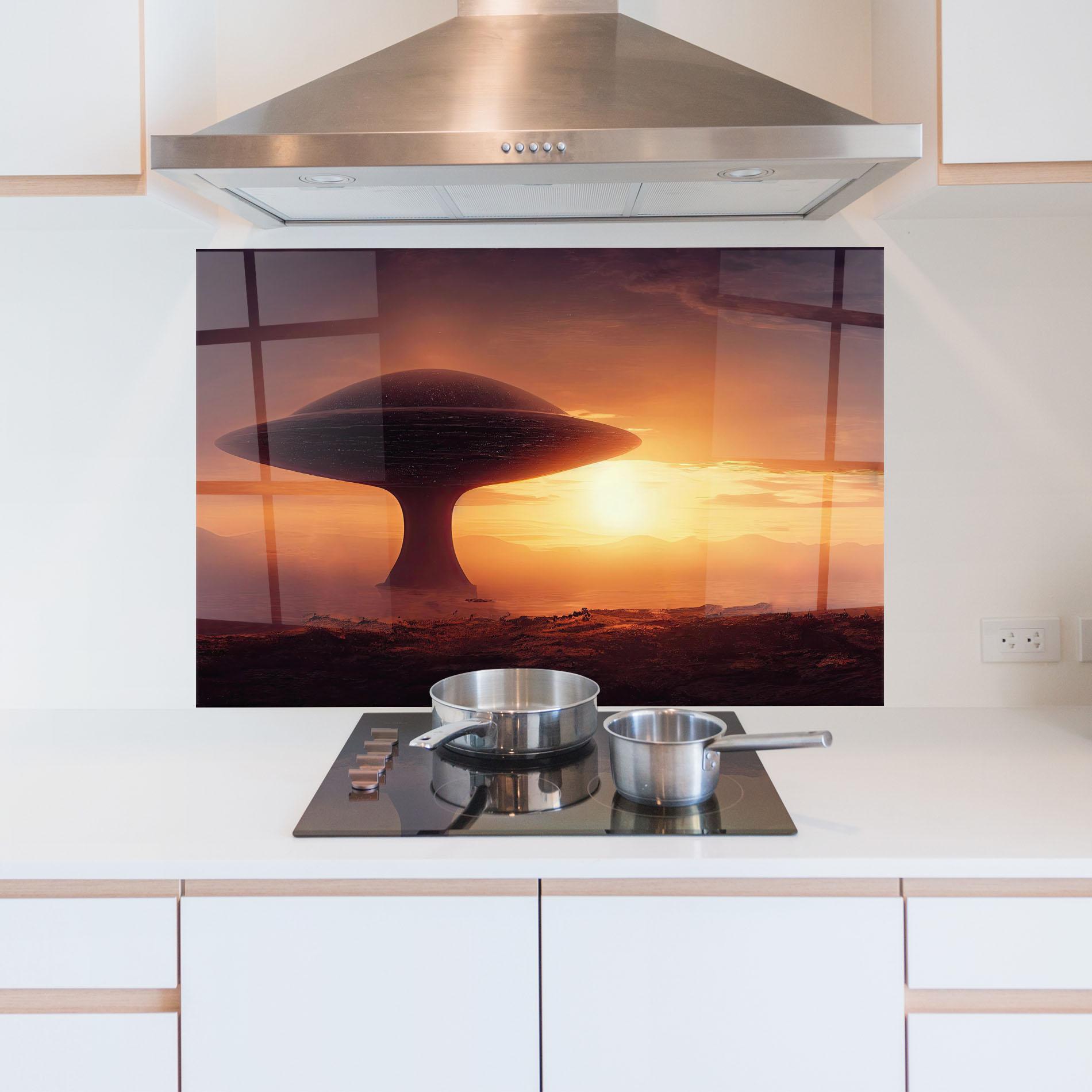 Küchenrückwand Glas Fantasy Science Fiction mockup 5