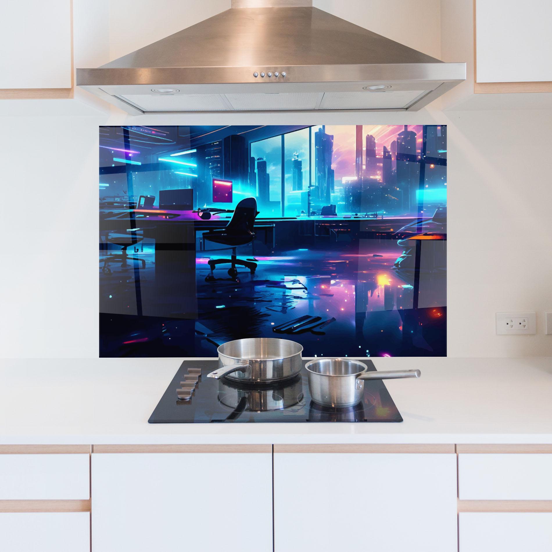 Küchenrückwand Glas Furure Day mockup 5