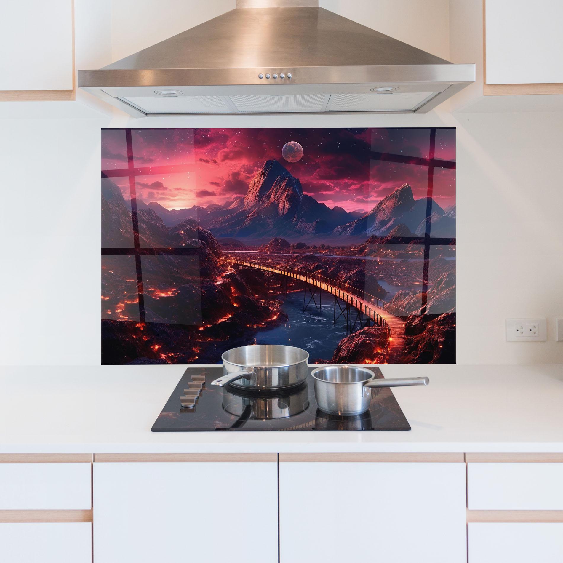 Küchenrückwand Glas Interstellar Journey mockup 5