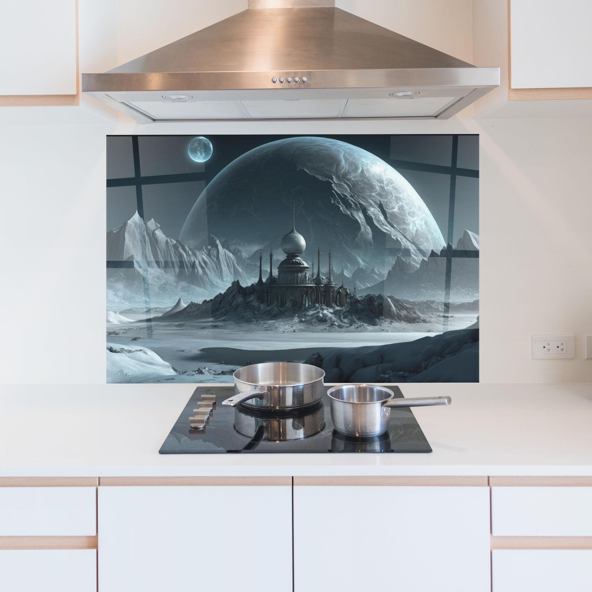 Küchenrückwand Glas Muslim Design mockup 5