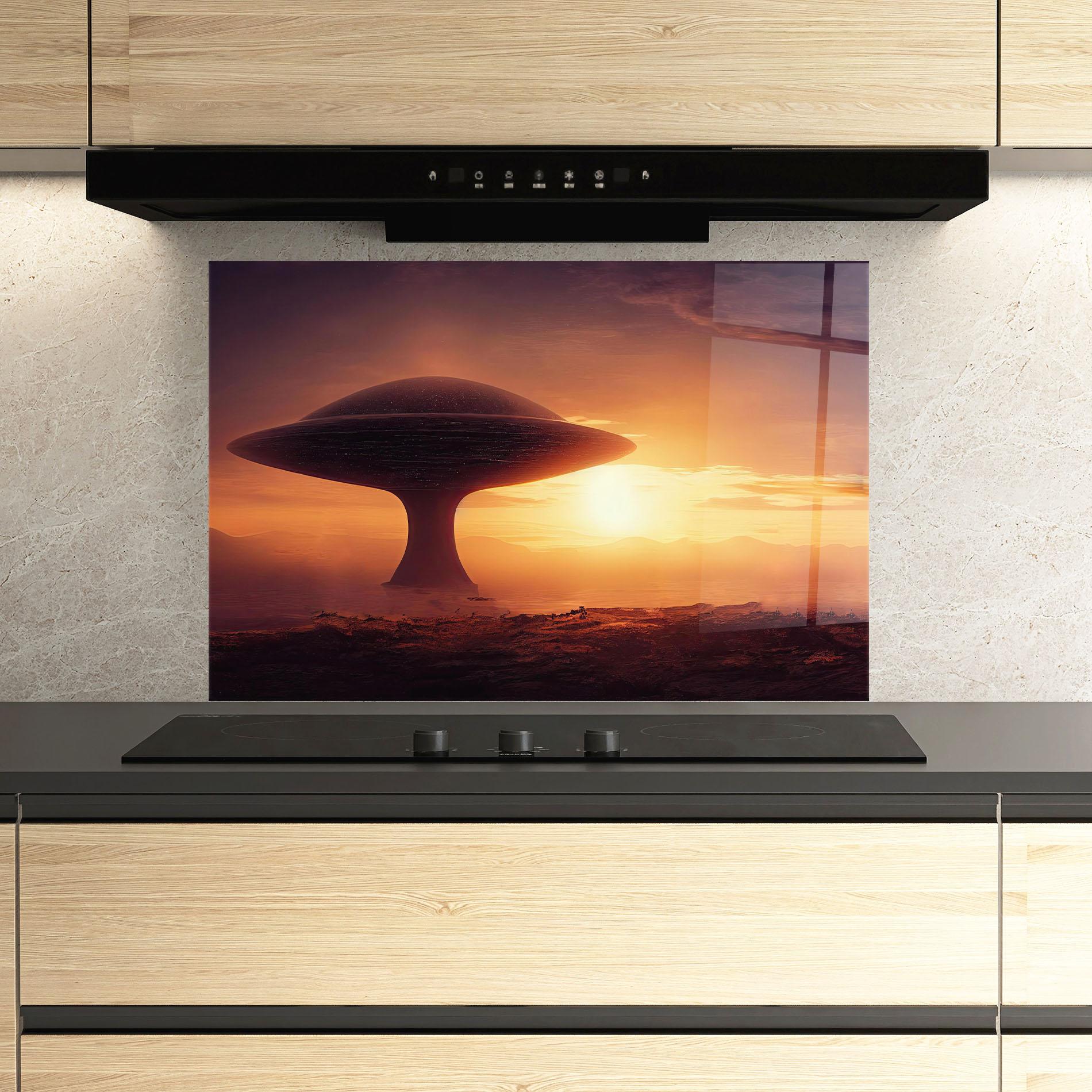 Küchenrückwand Glas Fantasy Science Fiction mockup 3