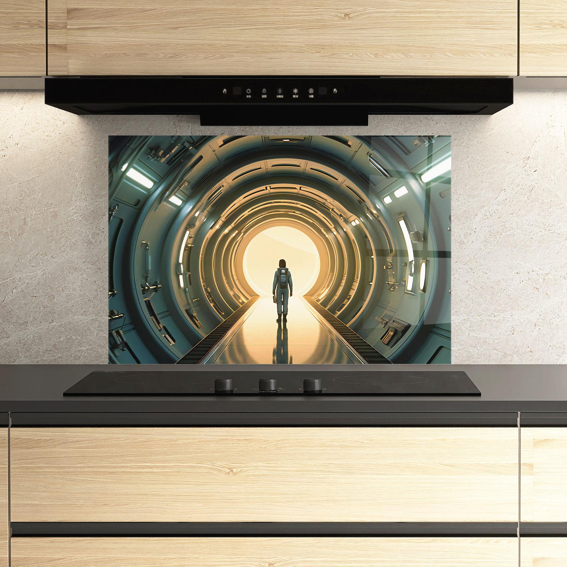 Küchenrückwand Glas Infinity Intrigue mockup 3