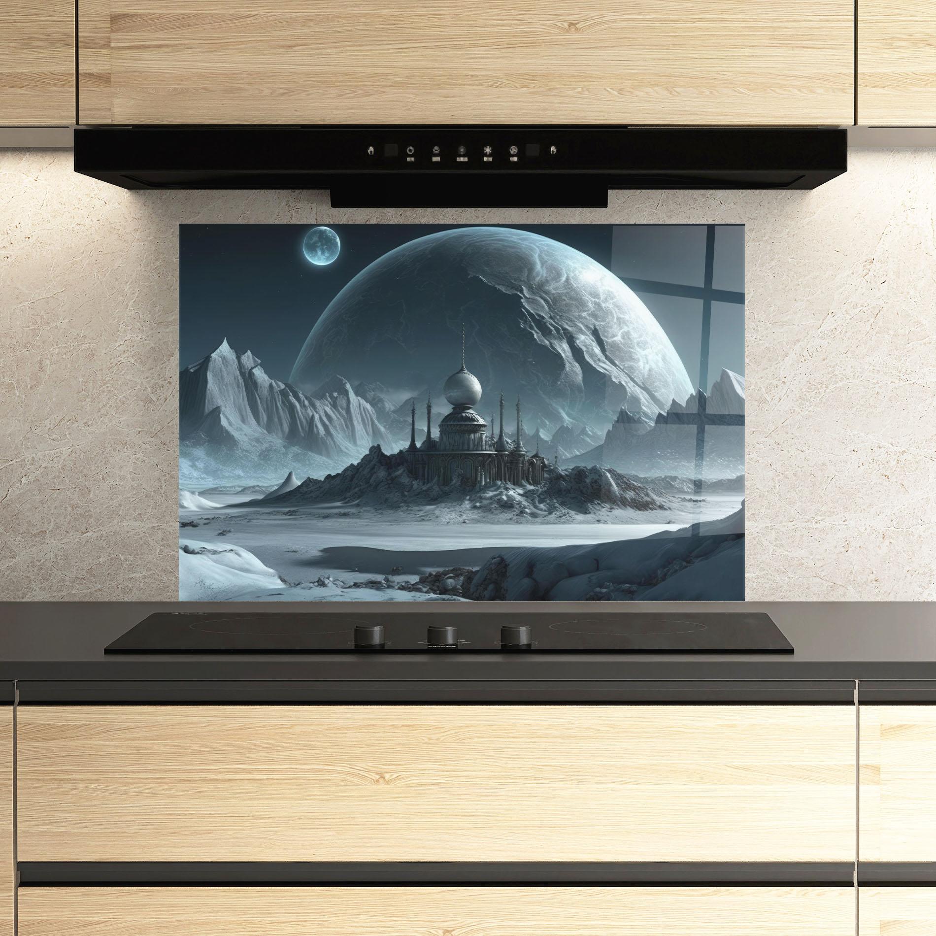 Küchenrückwand Glas Muslim Design mockup 3