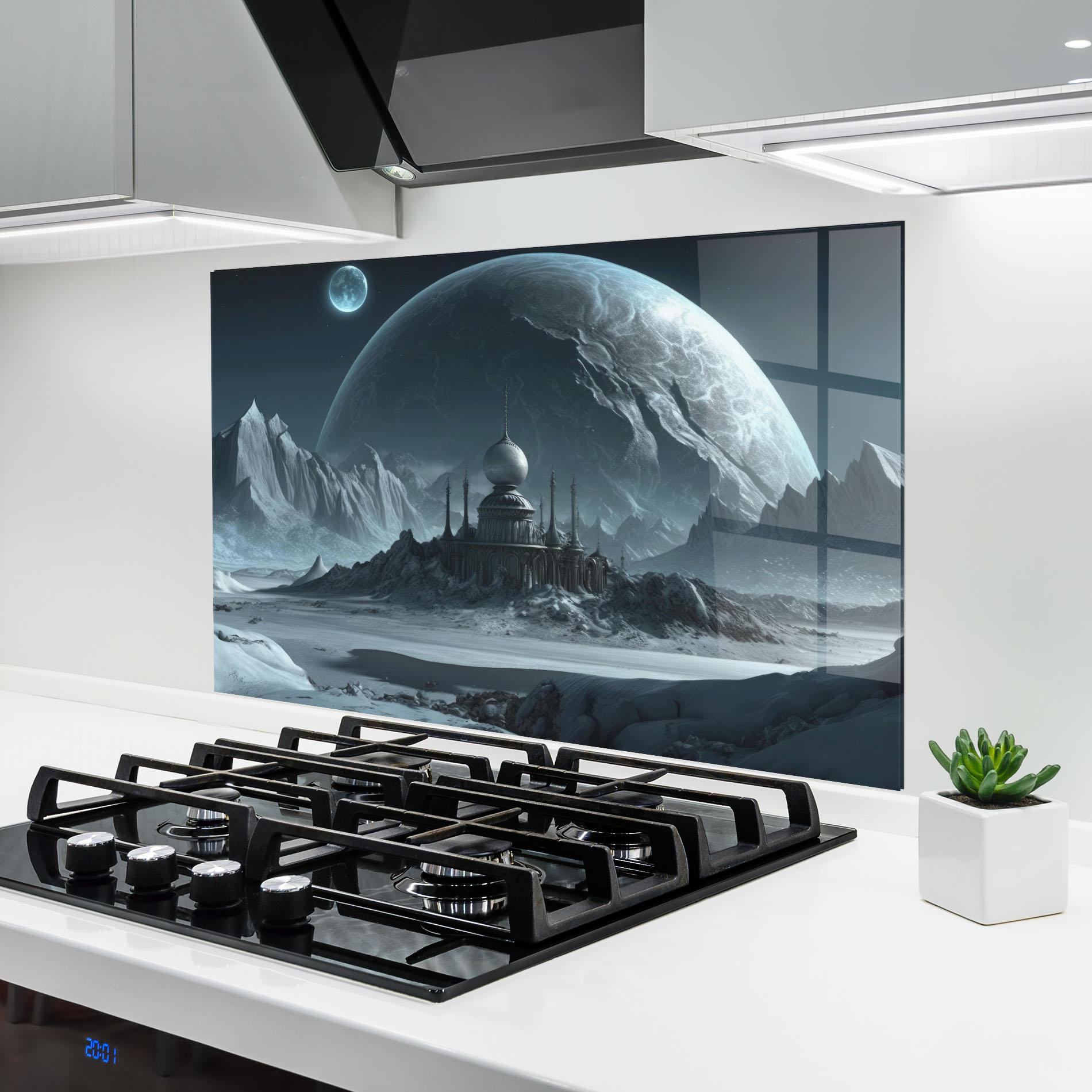 Küchenrückwand Glas Muslim Design mockup 6