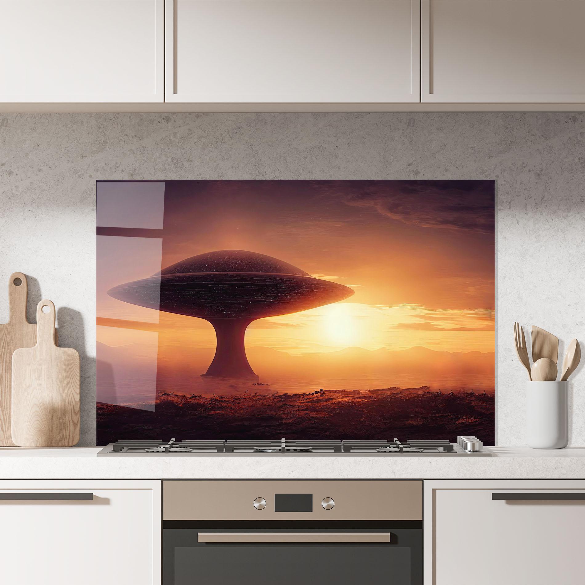Küchenrückwand Glas Fantasy Science Fiction mockup 7