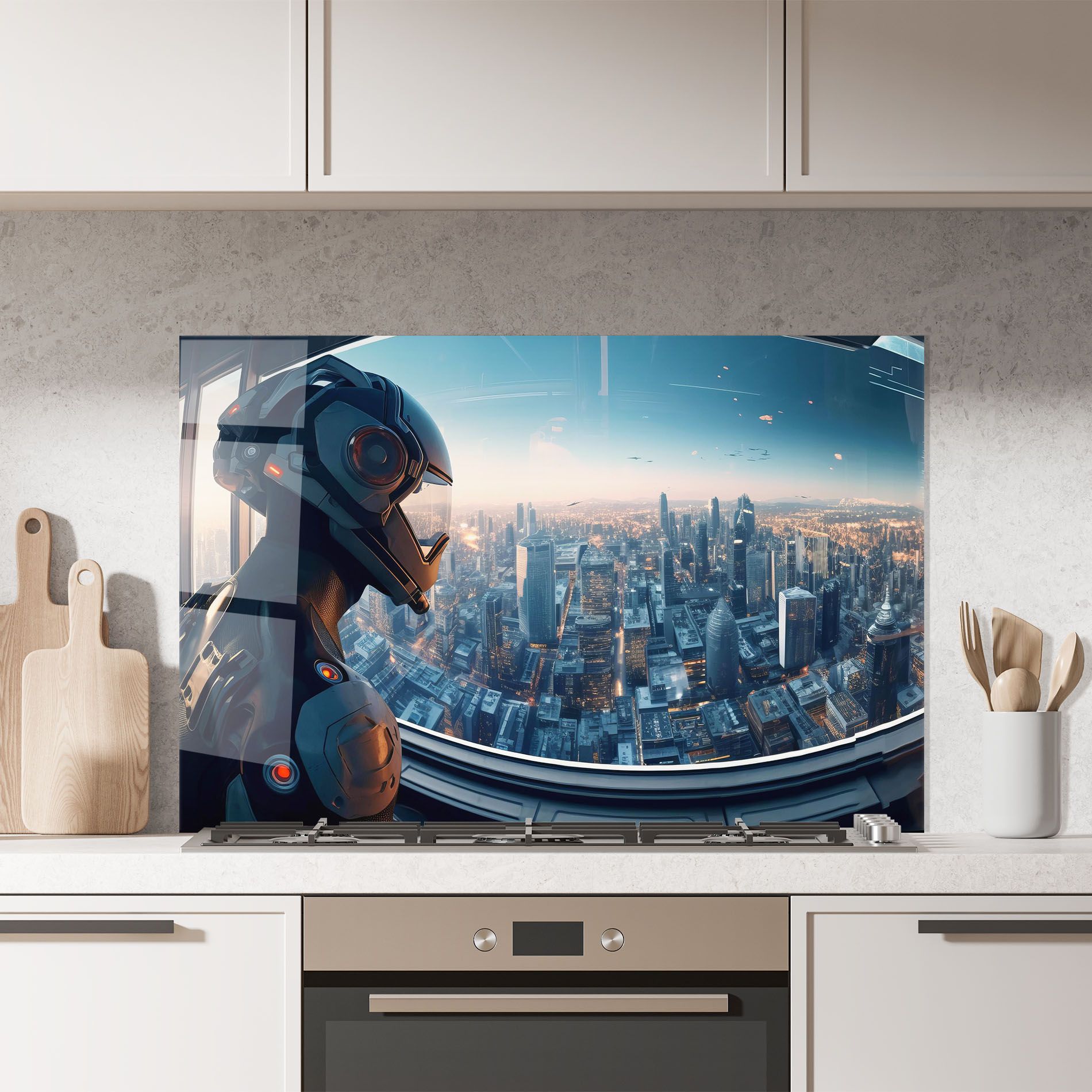 Futuristic Robot mockup 7