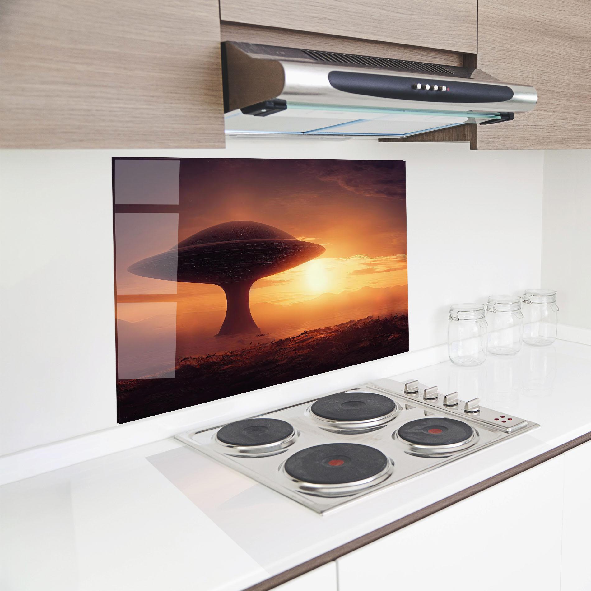 Küchenrückwand Glas Fantasy Science Fiction mockup 8