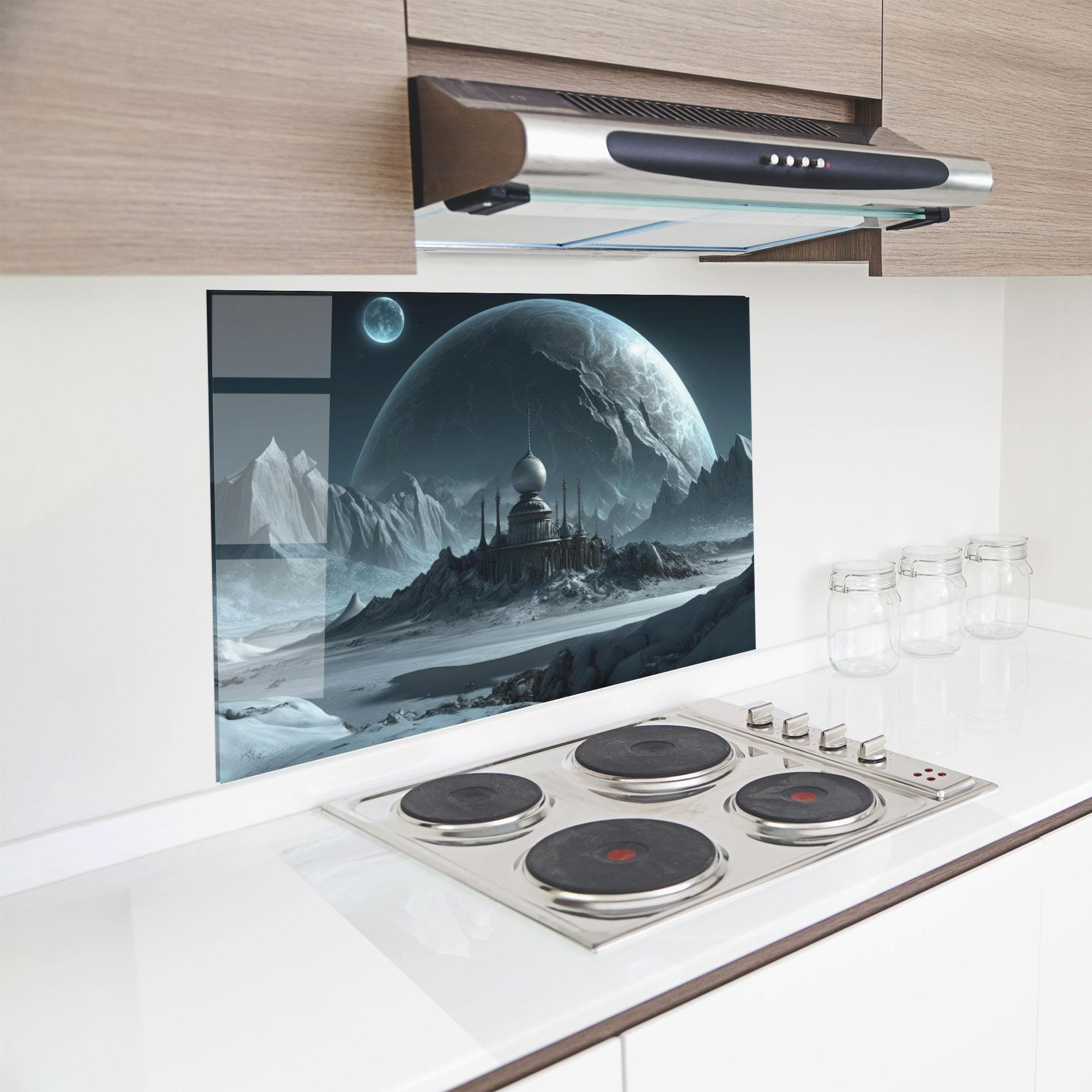 Küchenrückwand Glas Muslim Design mockup 8