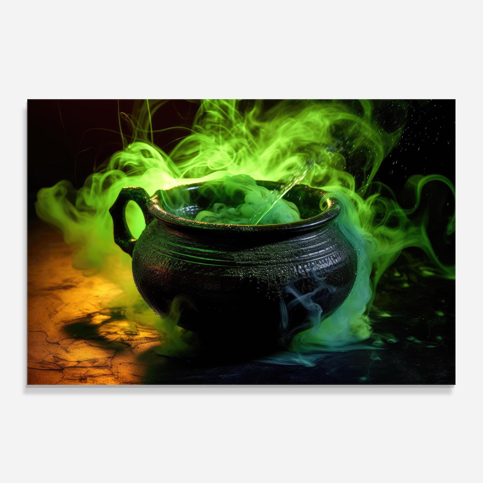 Küchenrückwand Glas Green Portion mockup 0