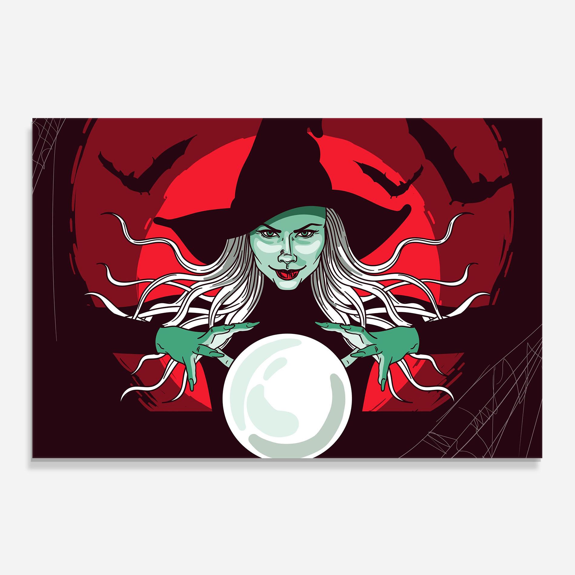 Küchenrückwand Glas Green Witch mockup 0