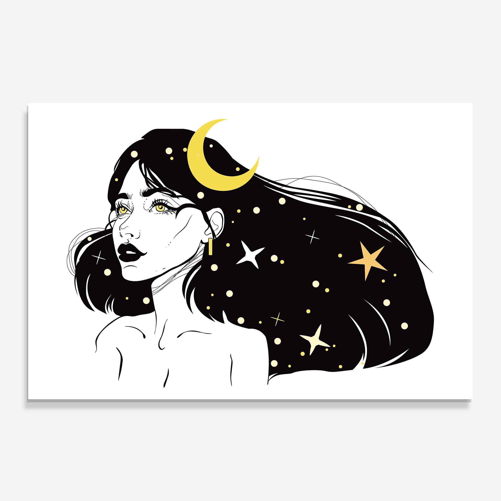 Küchenrückwand Glas Night Witch mockup 0