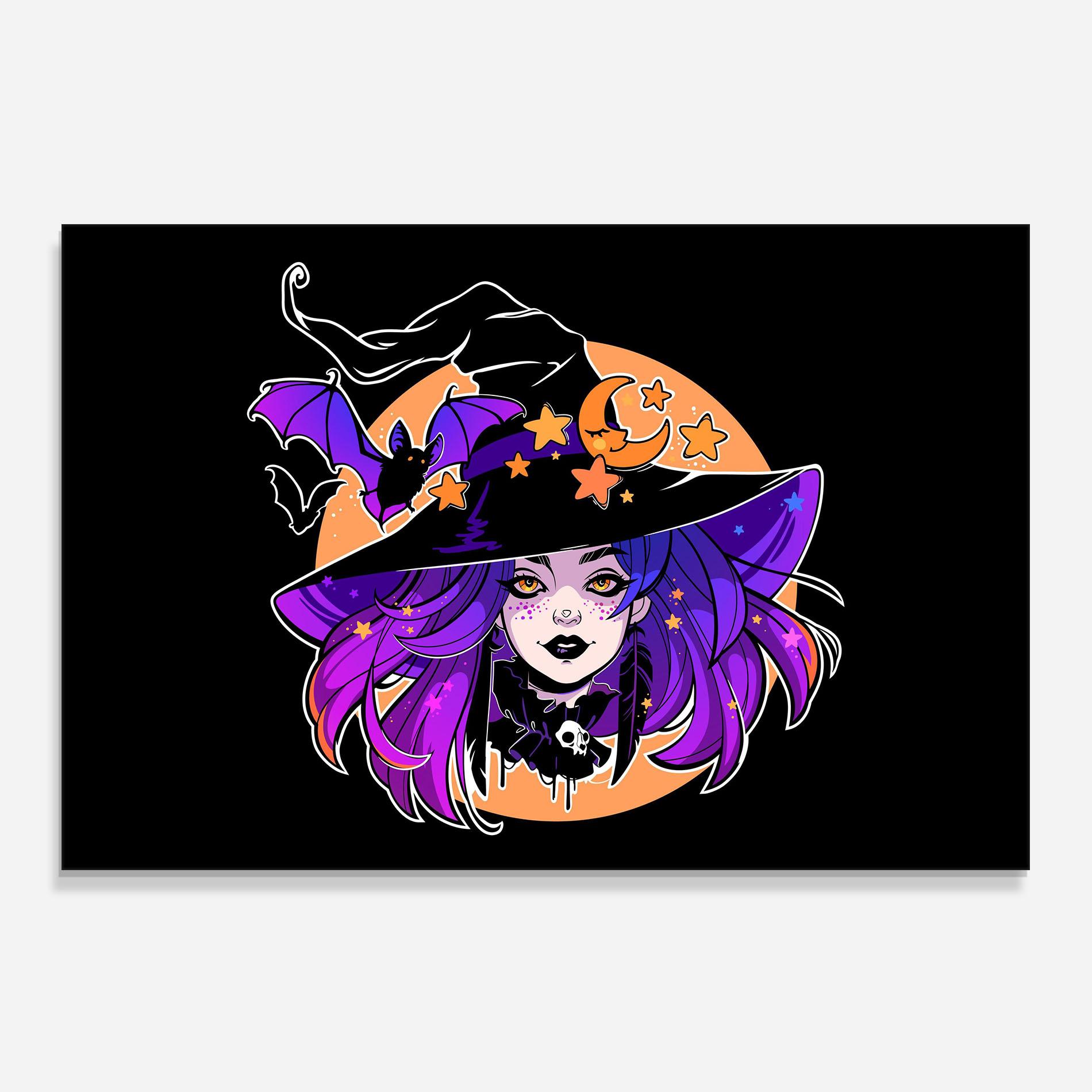 Küchenrückwand Glas Purple Witch mockup 0