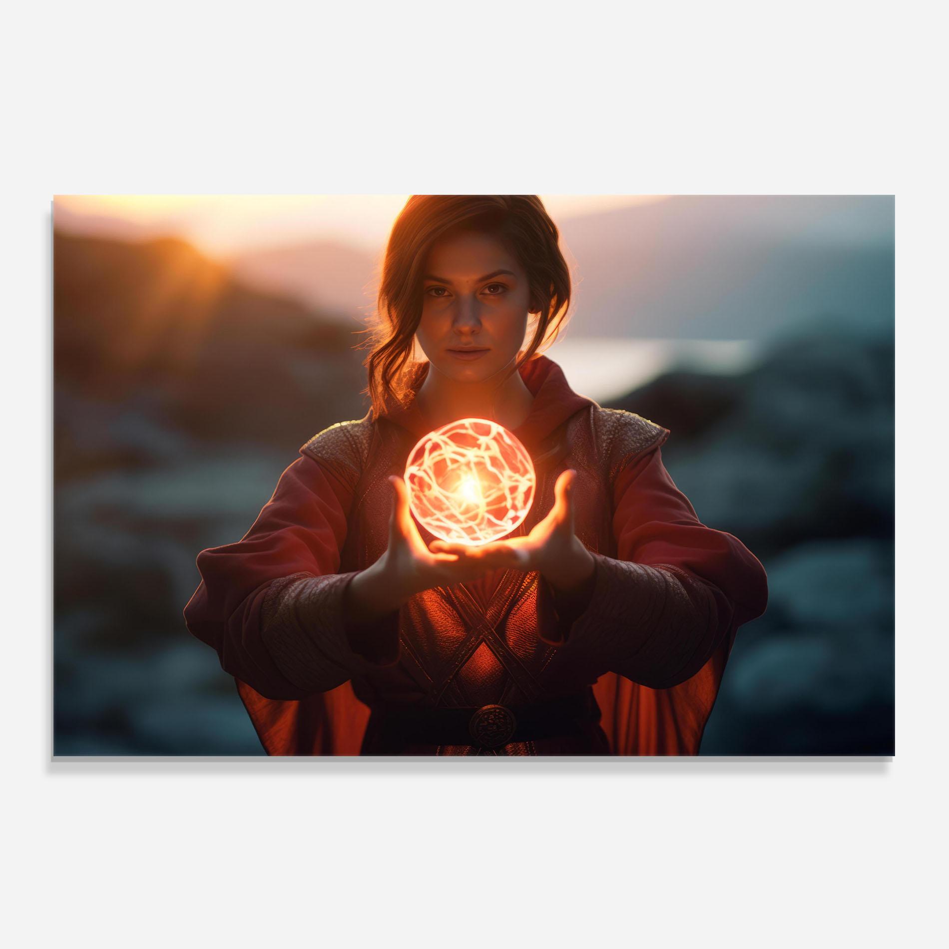 Küchenrückwand Glas Witch Ball mockup 0