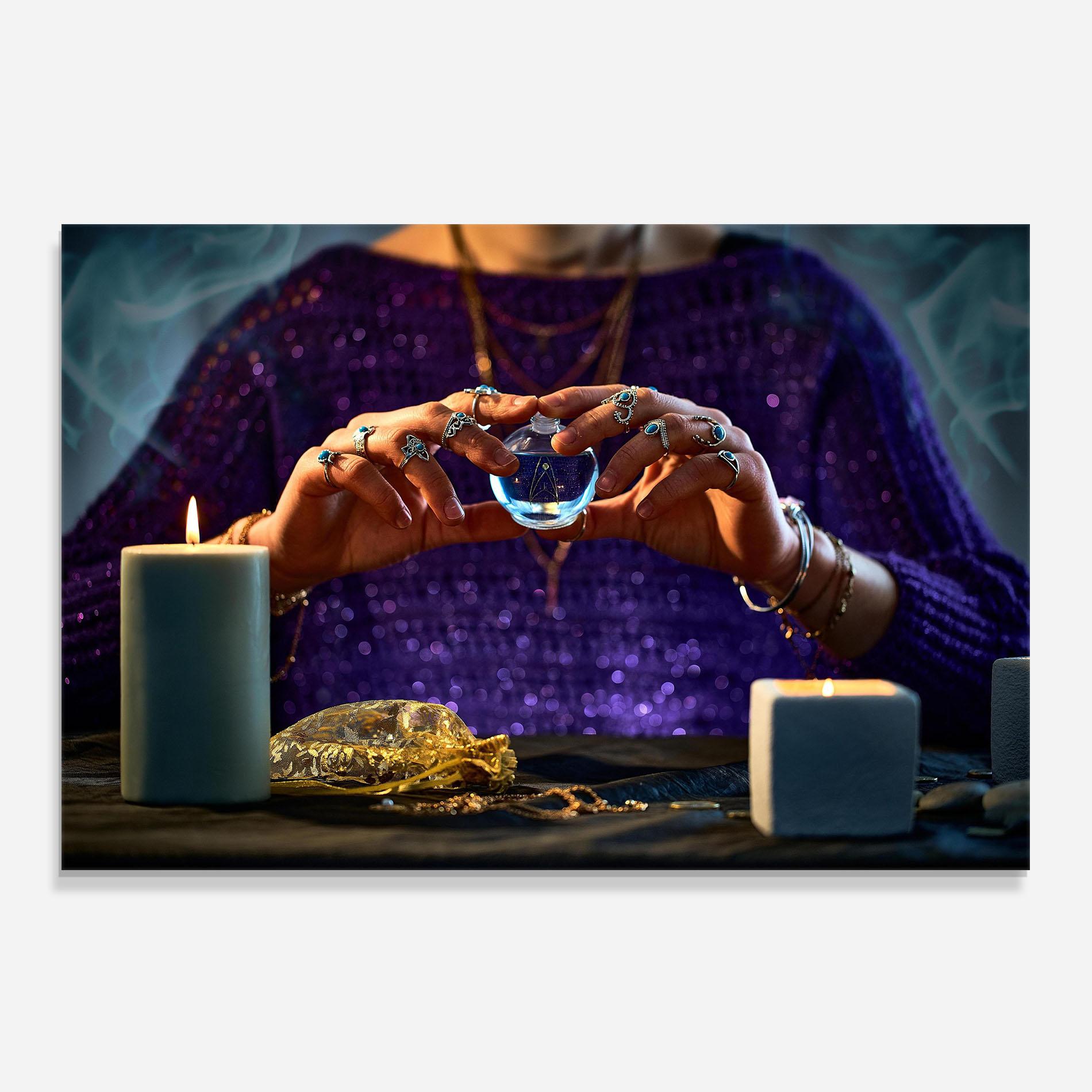 Küchenrückwand Glas Witch Magic mockup 0