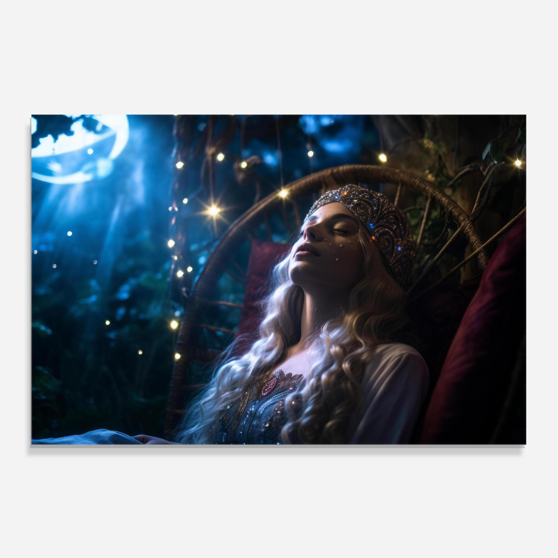 Küchenrückwand Glas Witch Sleeping mockup 0