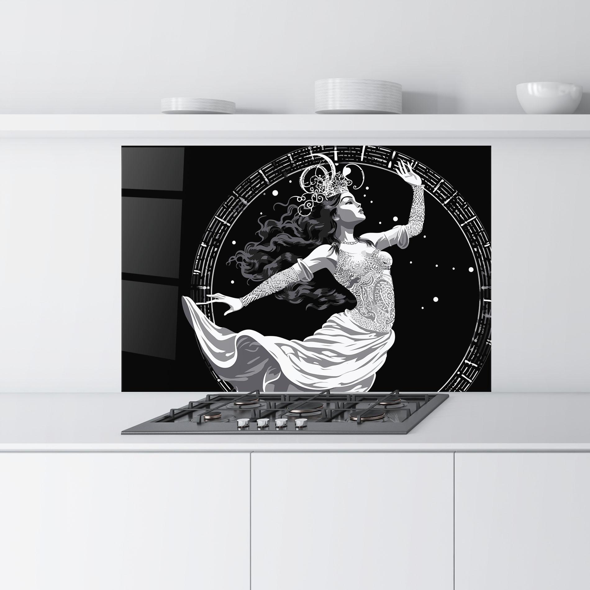 Küchenrückwand Glas Beautiful Witch mockup 9