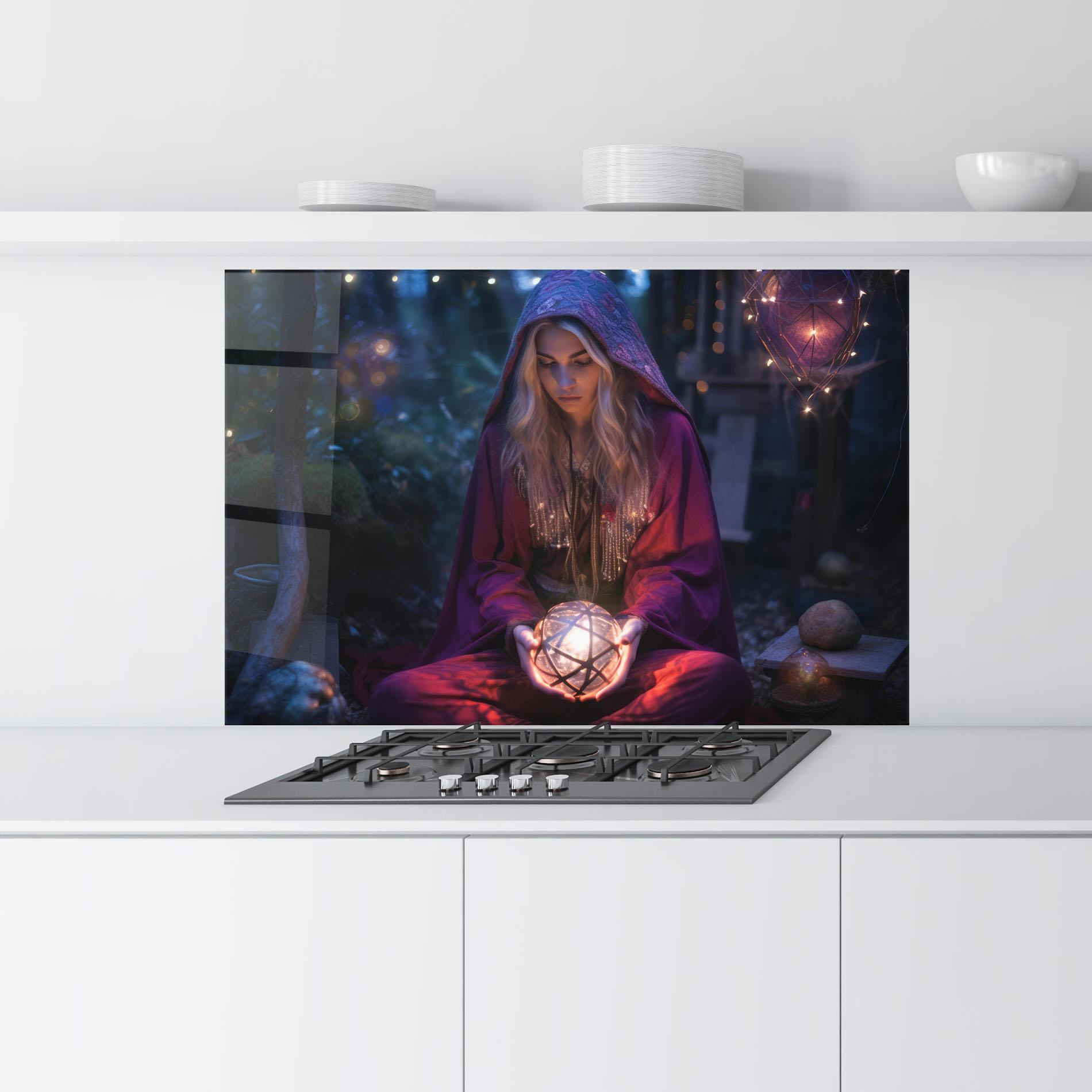 Küchenrückwand Glas Garden Witch mockup 9