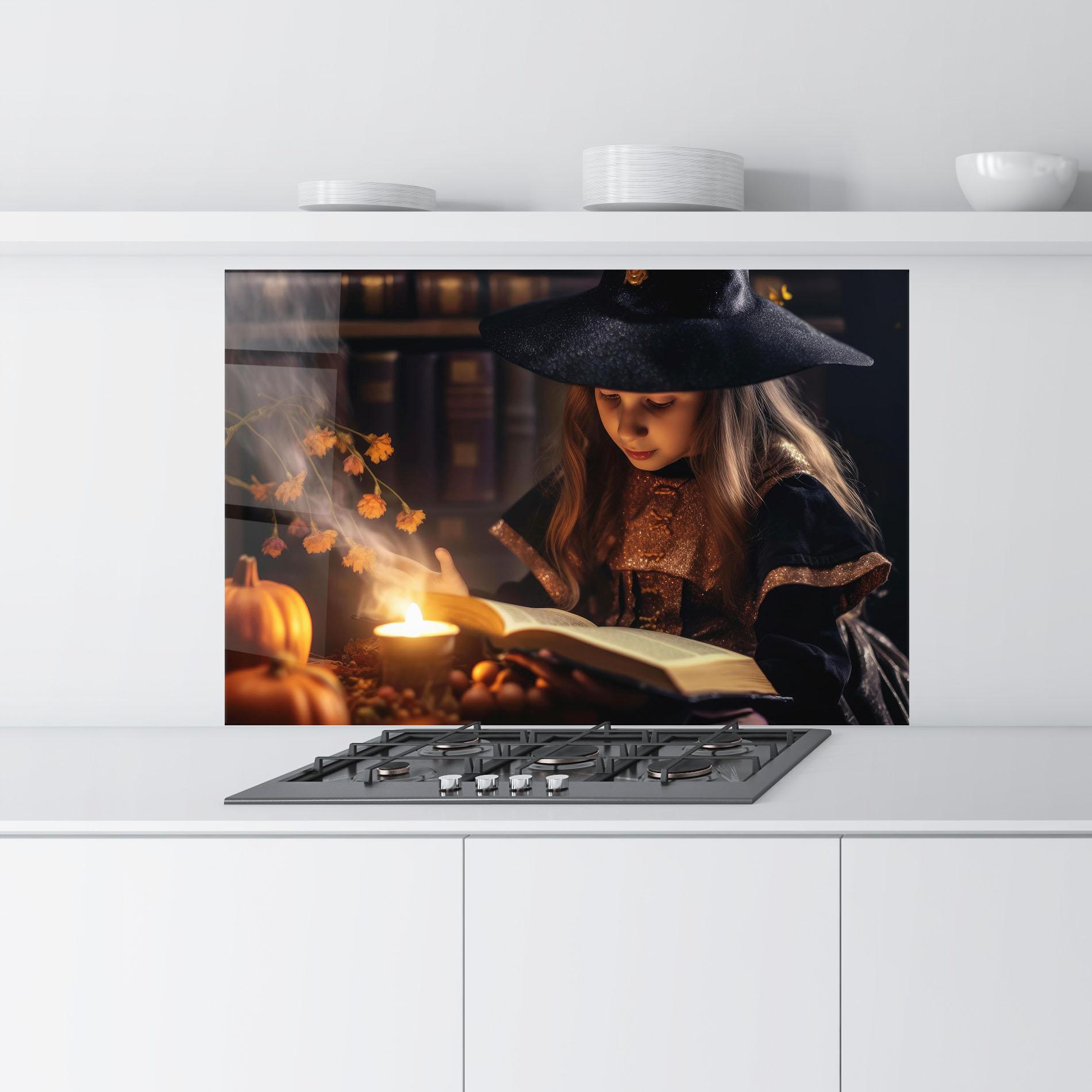 Küchenrückwand Glas Little Witch mockup 9