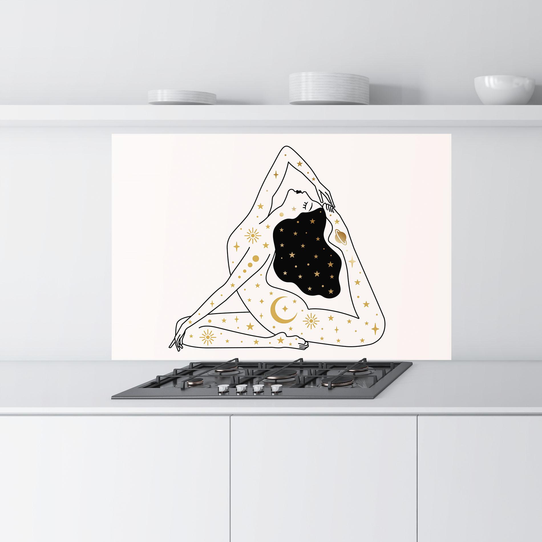 Küchenrückwand Glas Stars Witch mockup 9