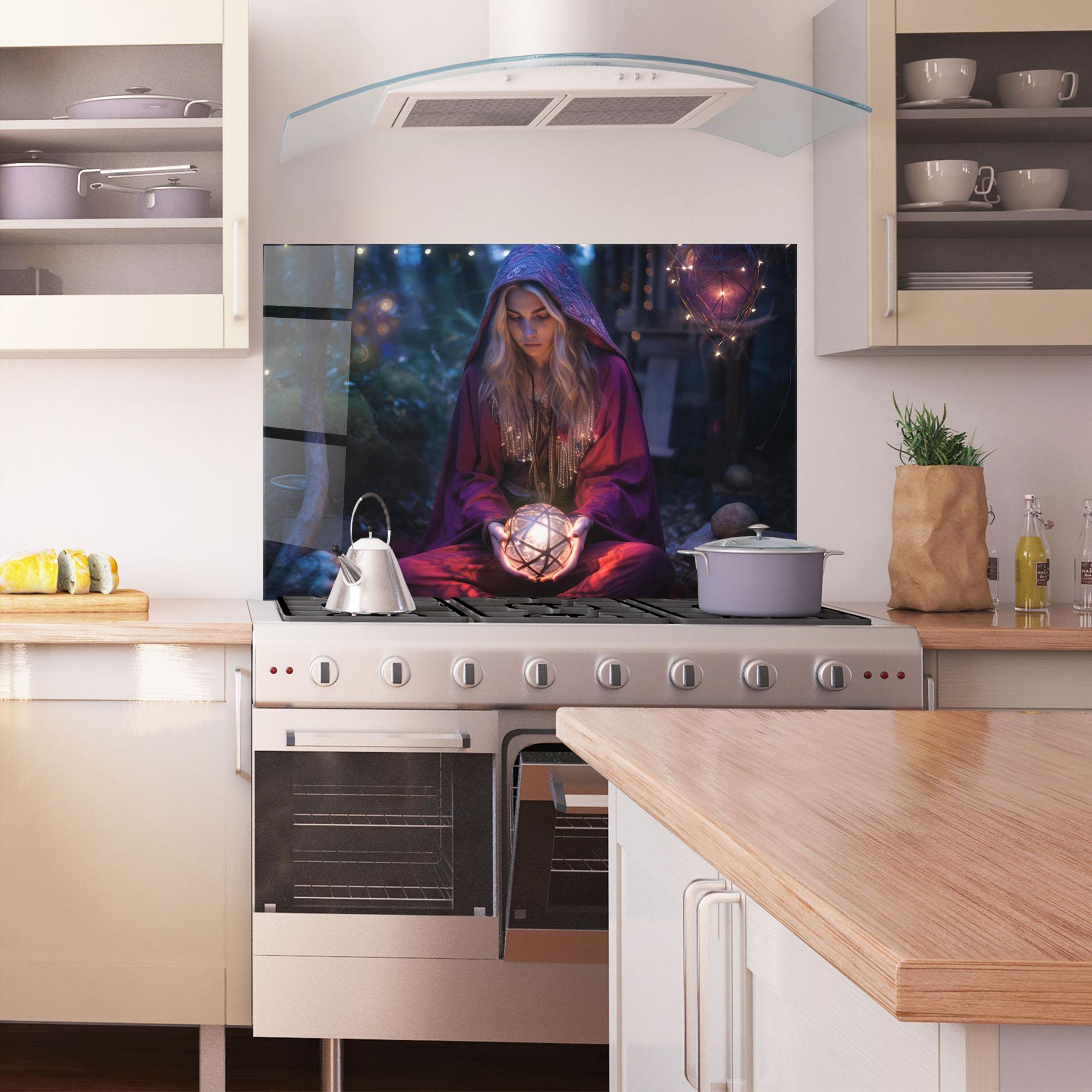 Küchenrückwand Glas Garden Witch mockup 1
