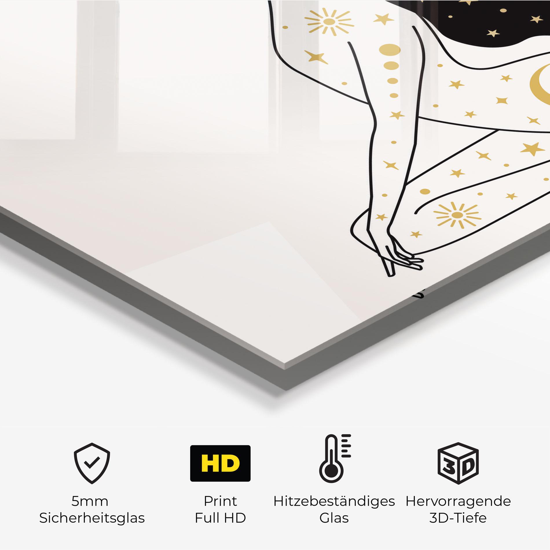 Küchenrückwand Glas Stars Witch mockup 2