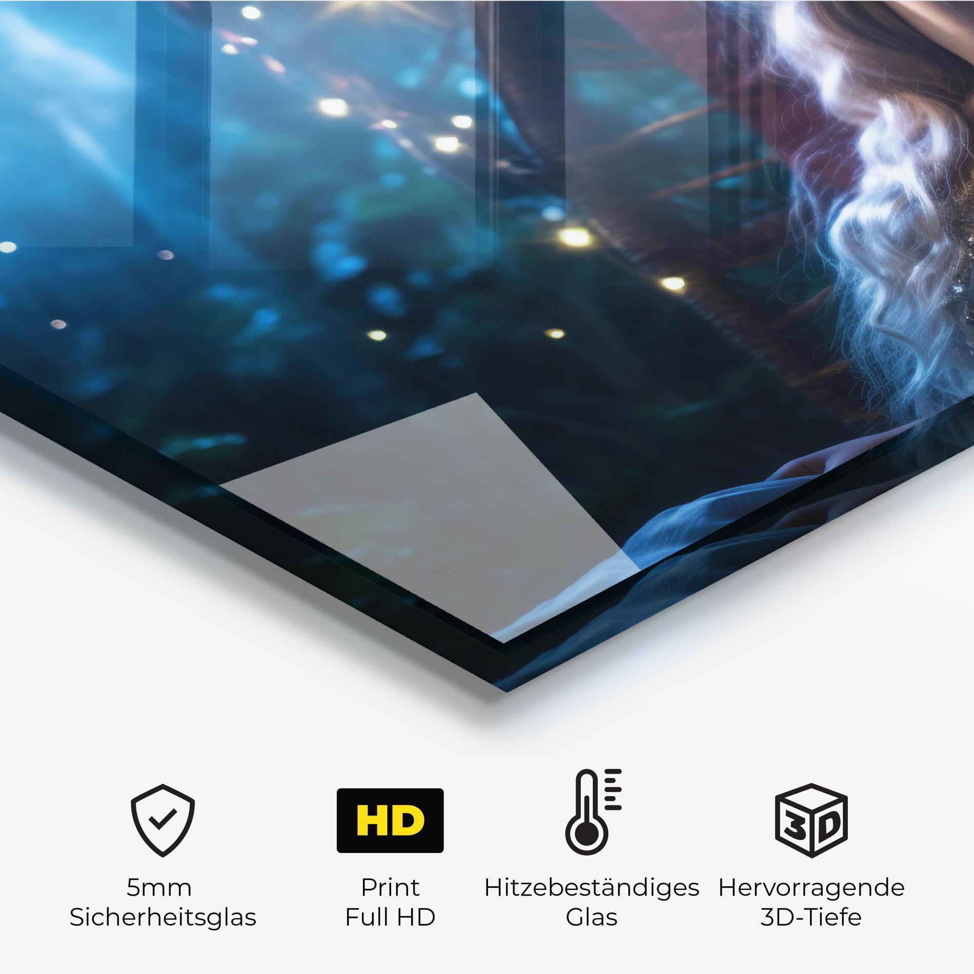 Küchenrückwand Glas Witch Sleeping mockup 2