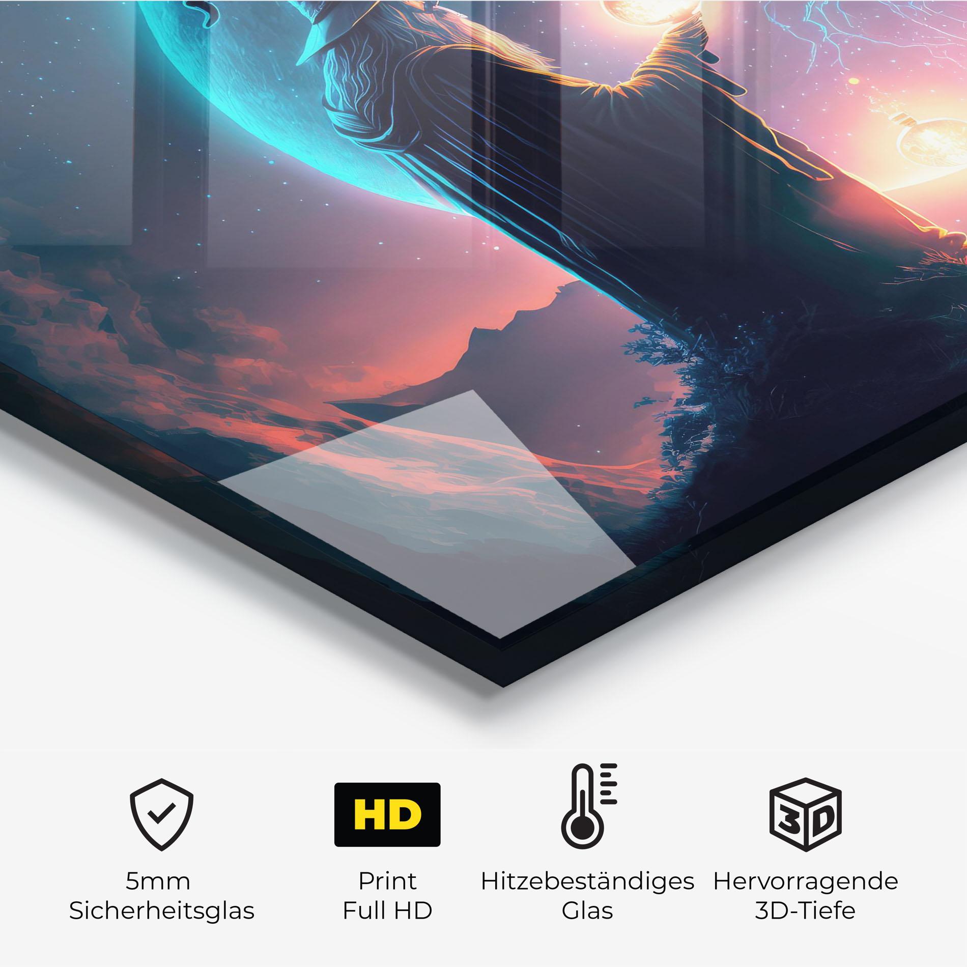 Küchenrückwand Glas Wizard Magic mockup 2