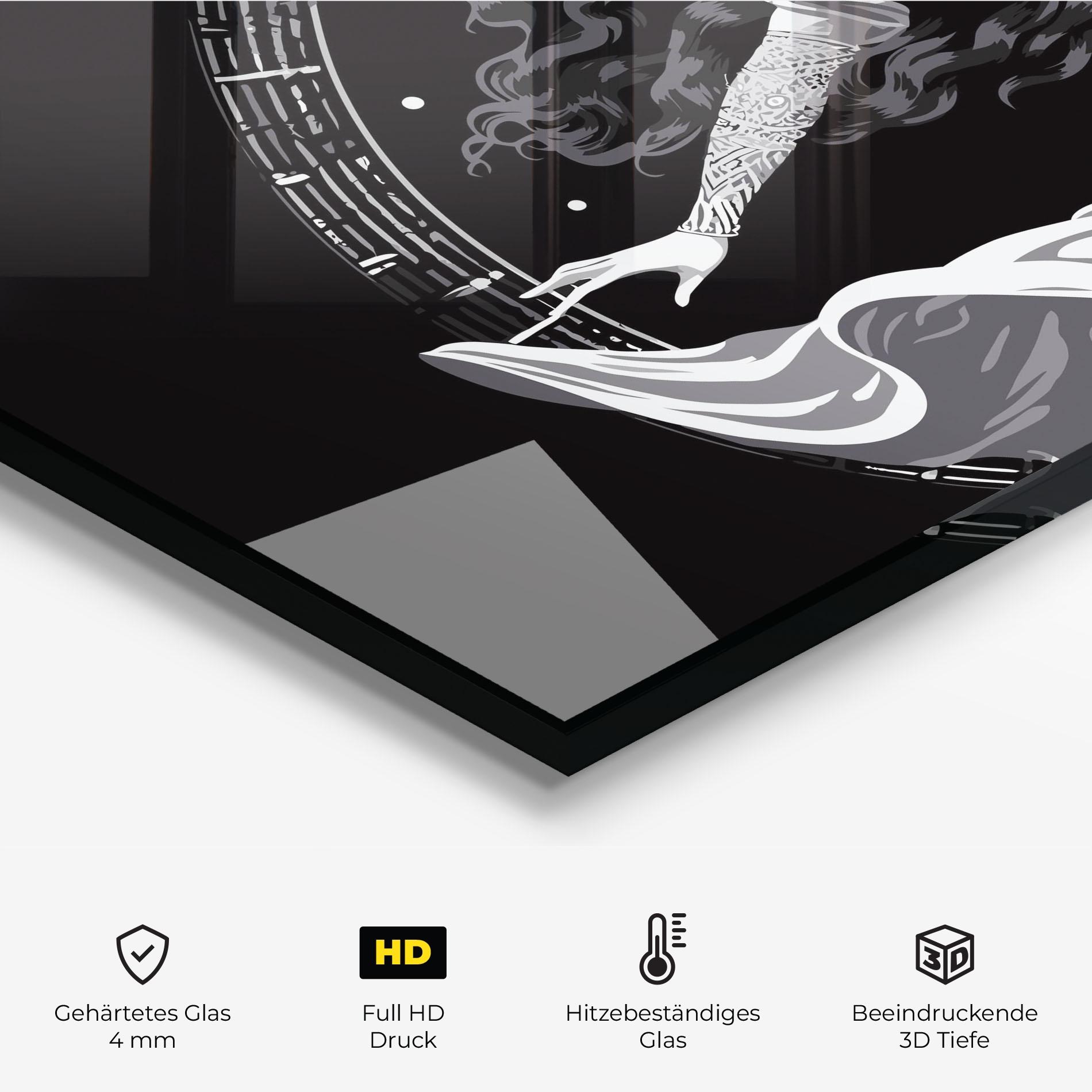 Küchenrückwand Glas Beautiful Witch mockup 2