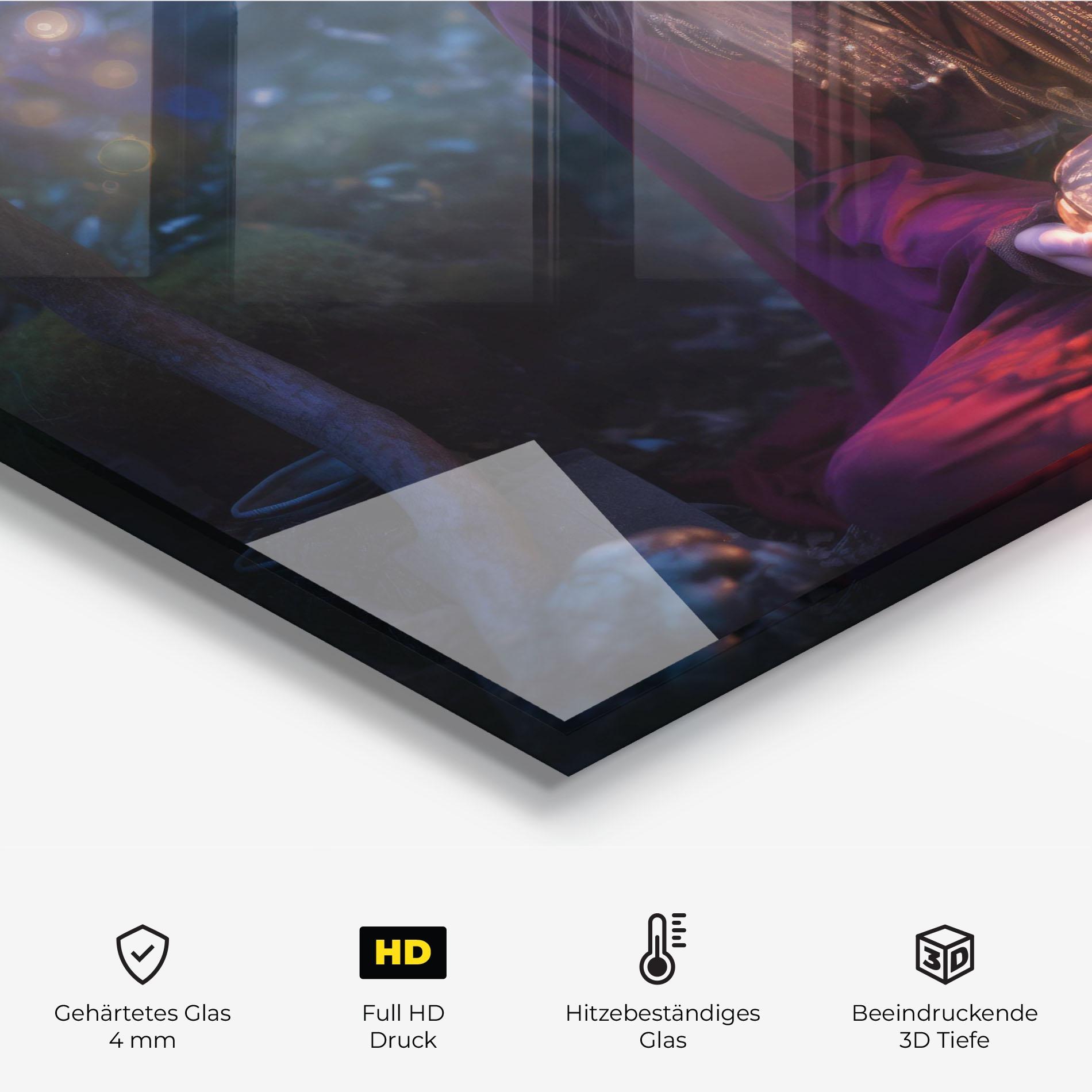 Küchenrückwand Glas Garden Witch mockup 2