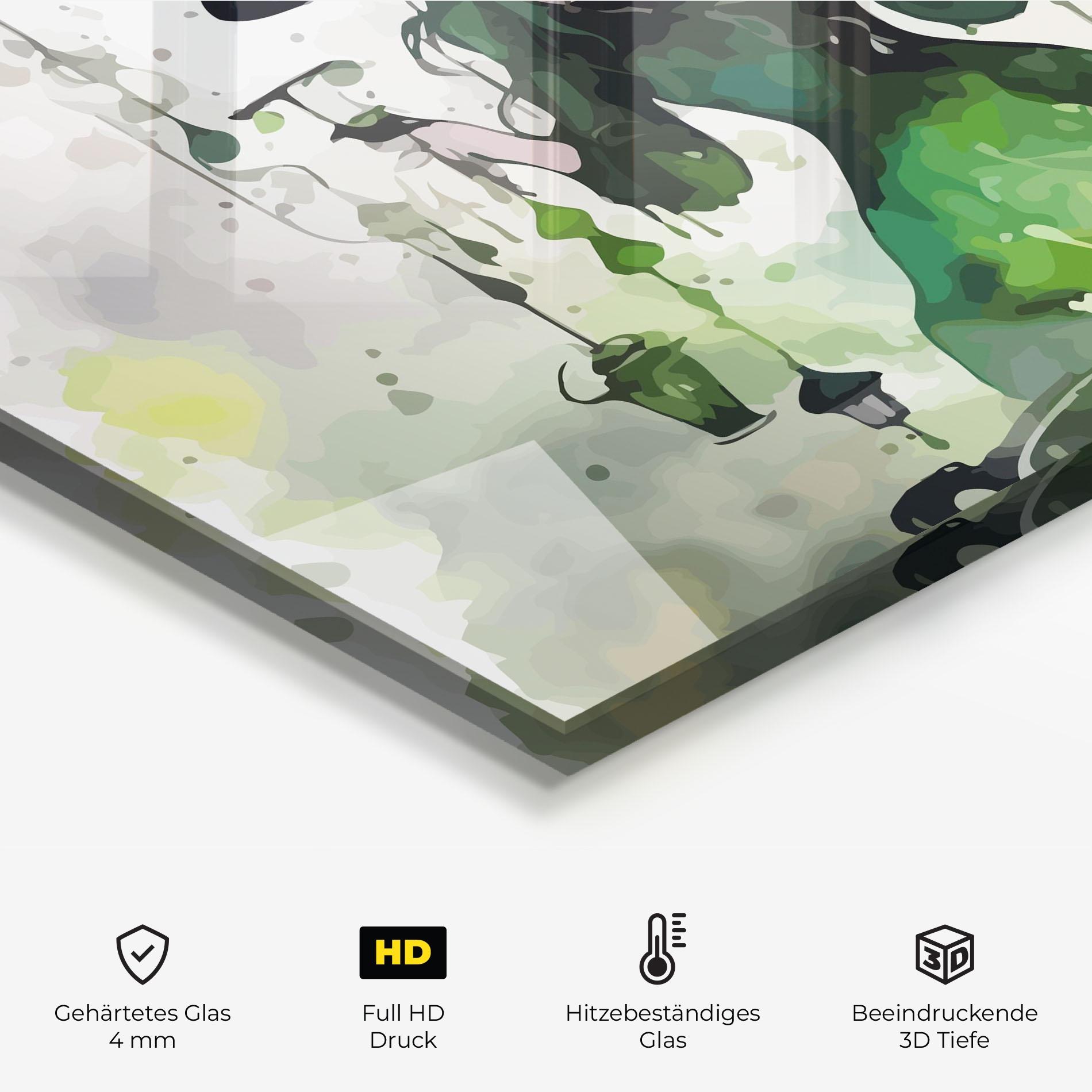 Küchenrückwand Glas Green Light Witch mockup 2