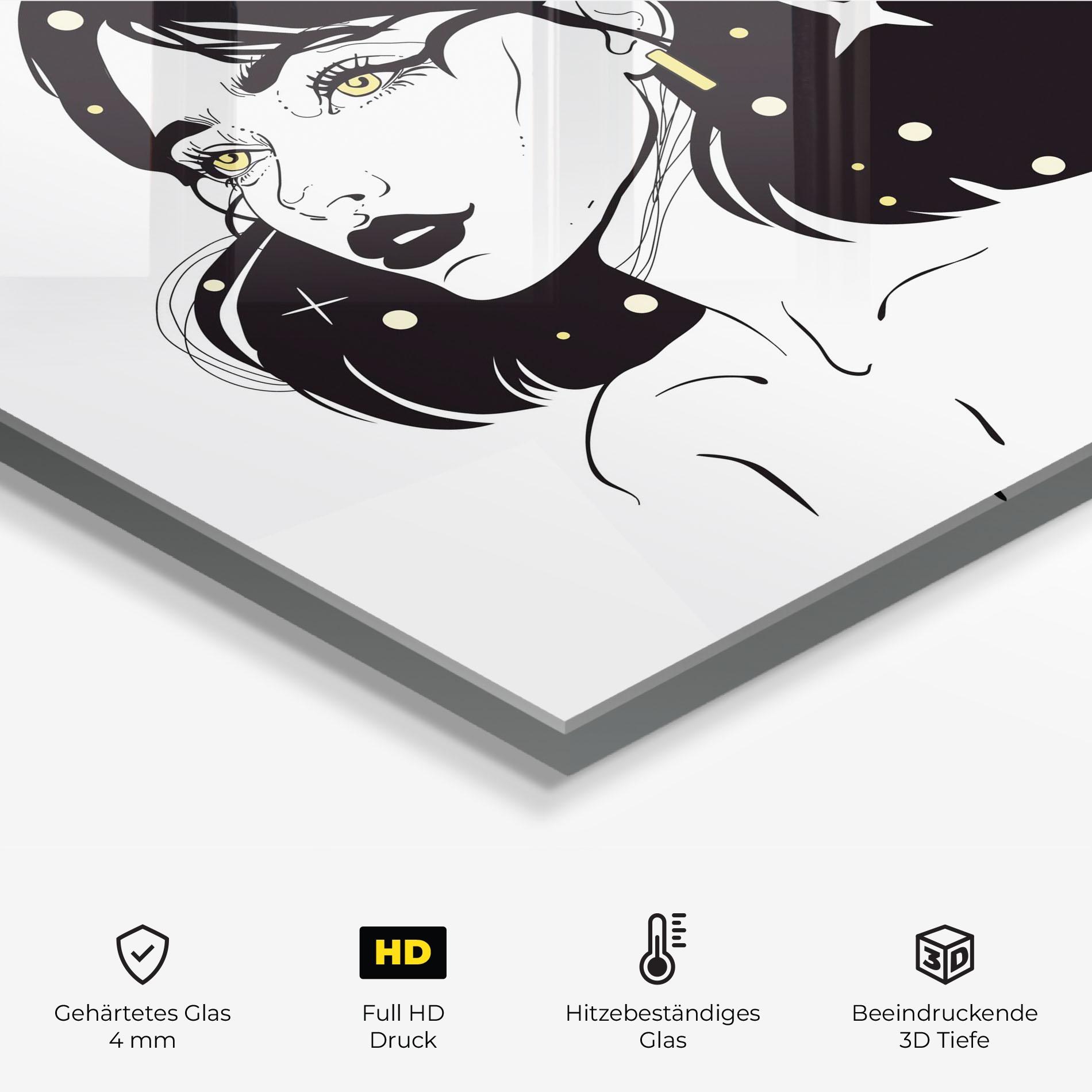 Küchenrückwand Glas Night Witch mockup 2