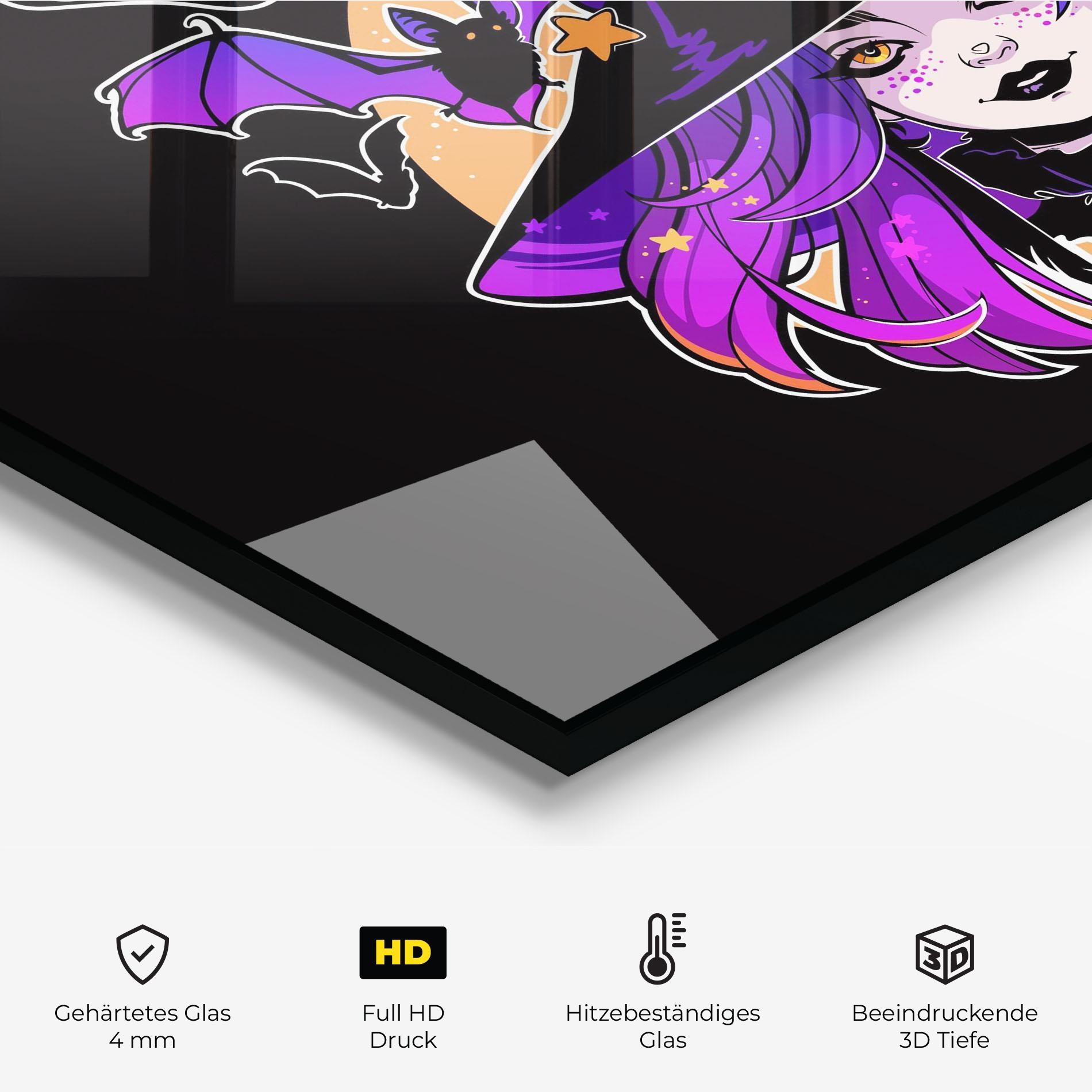 Küchenrückwand Glas Purple Witch mockup 2